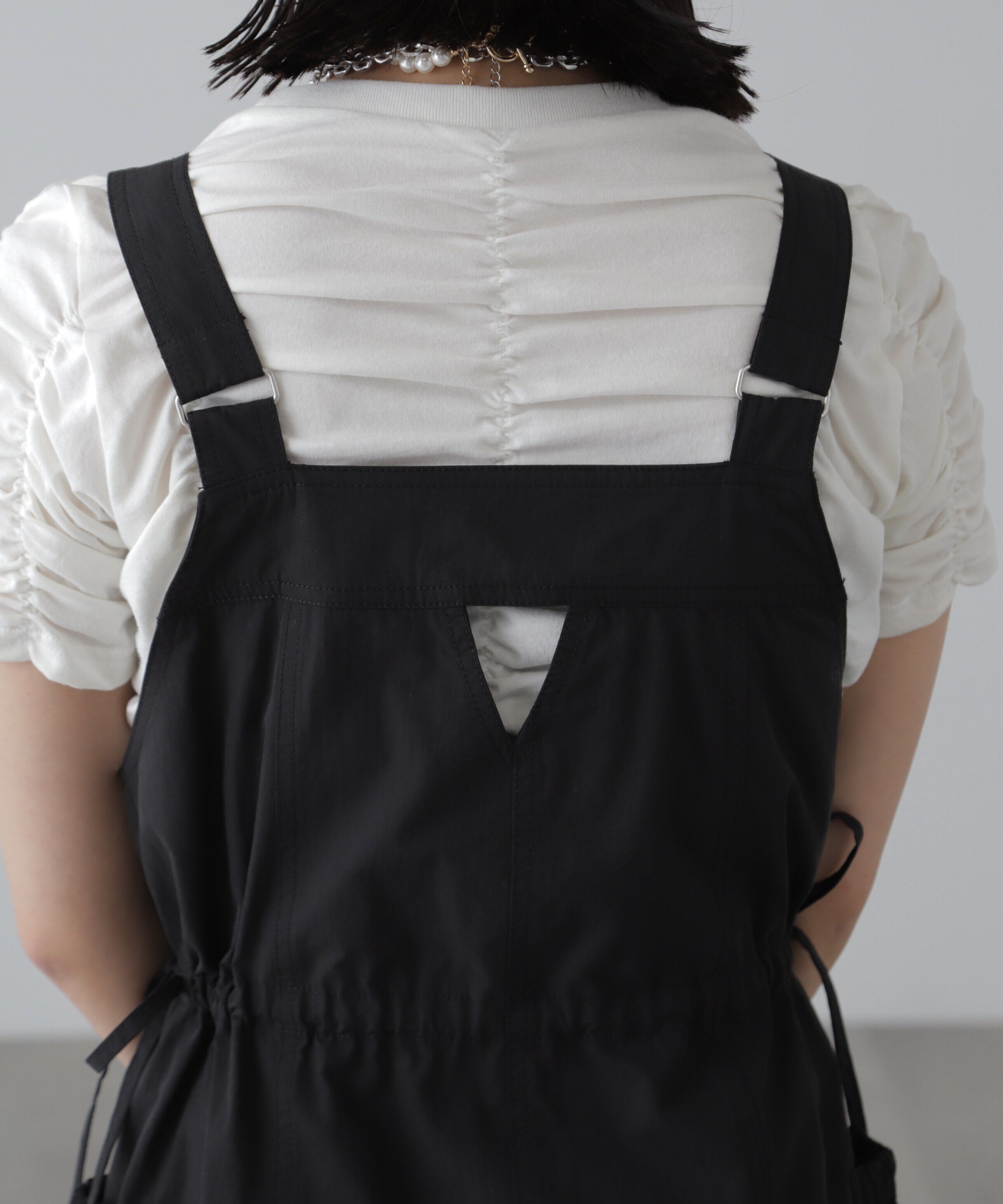  「フロントジップジャンパースカート」|ワンピース|