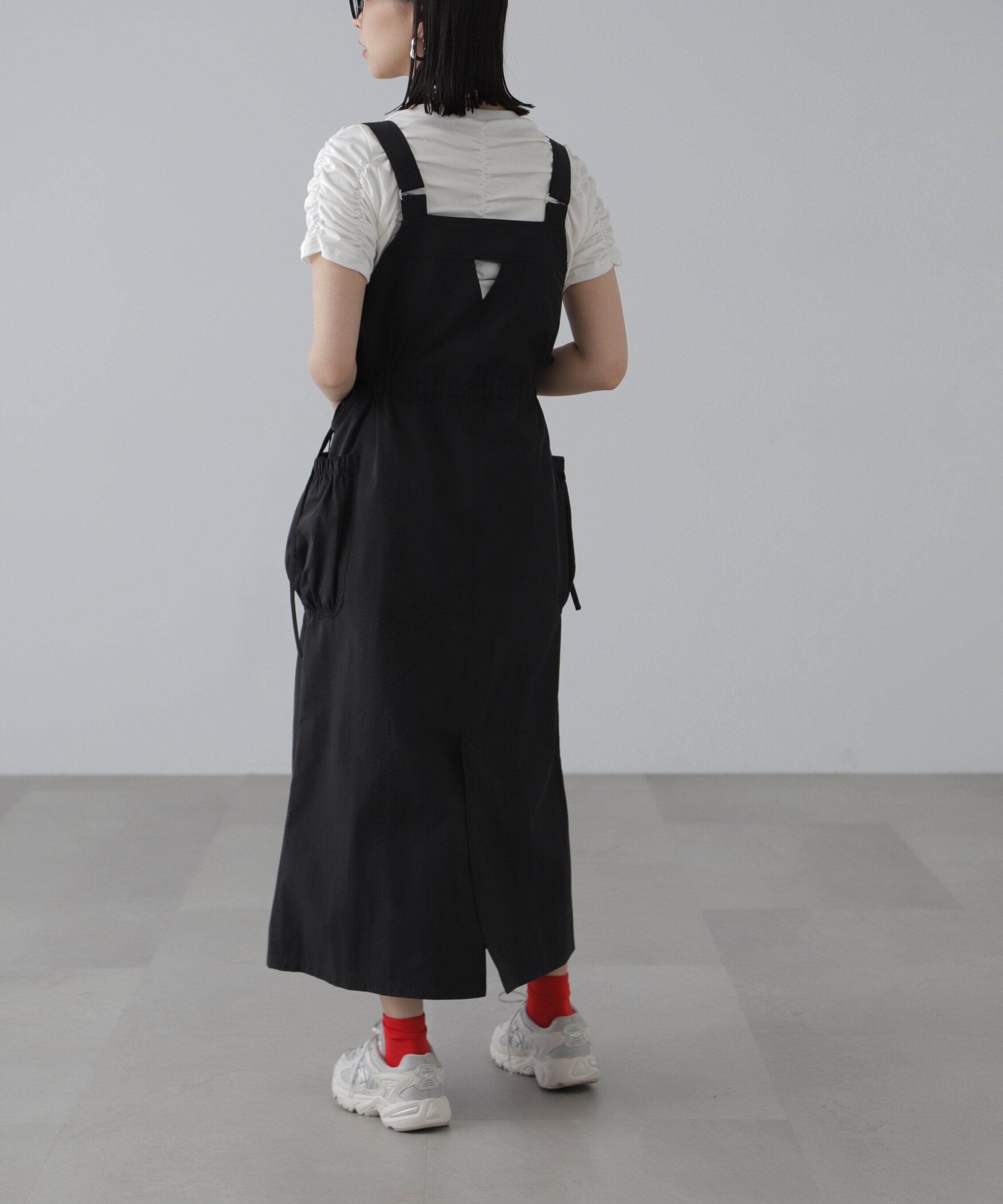  「フロントジップジャンパースカート」|ワンピース|