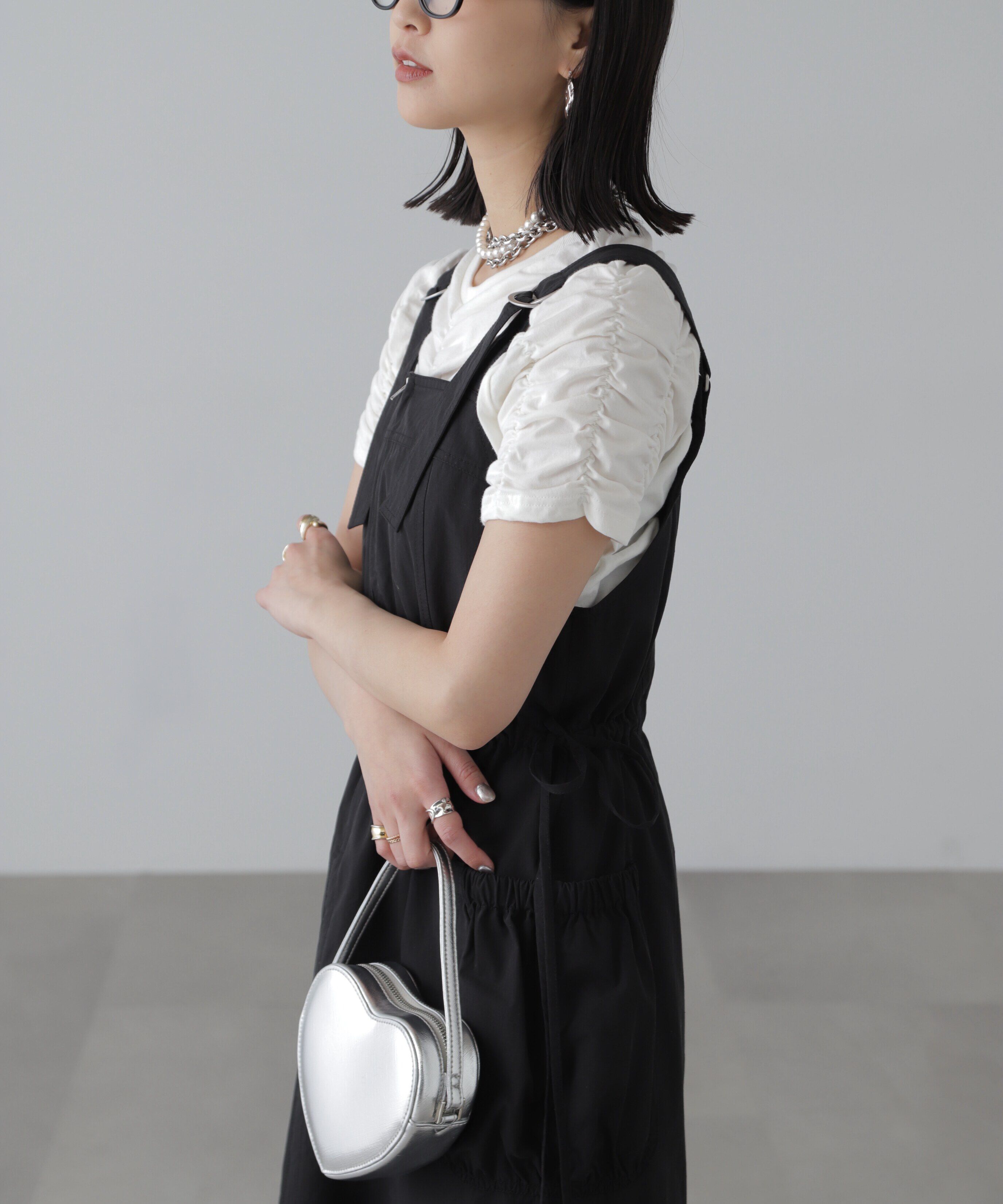  「フロントジップジャンパースカート」|ワンピース|