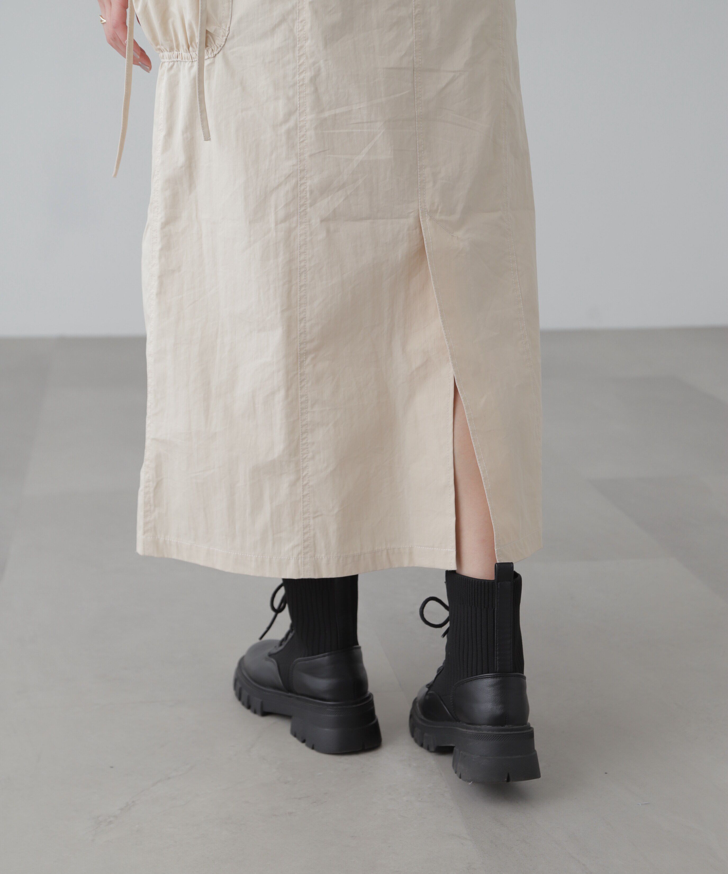  「フロントジップジャンパースカート」|ワンピース|