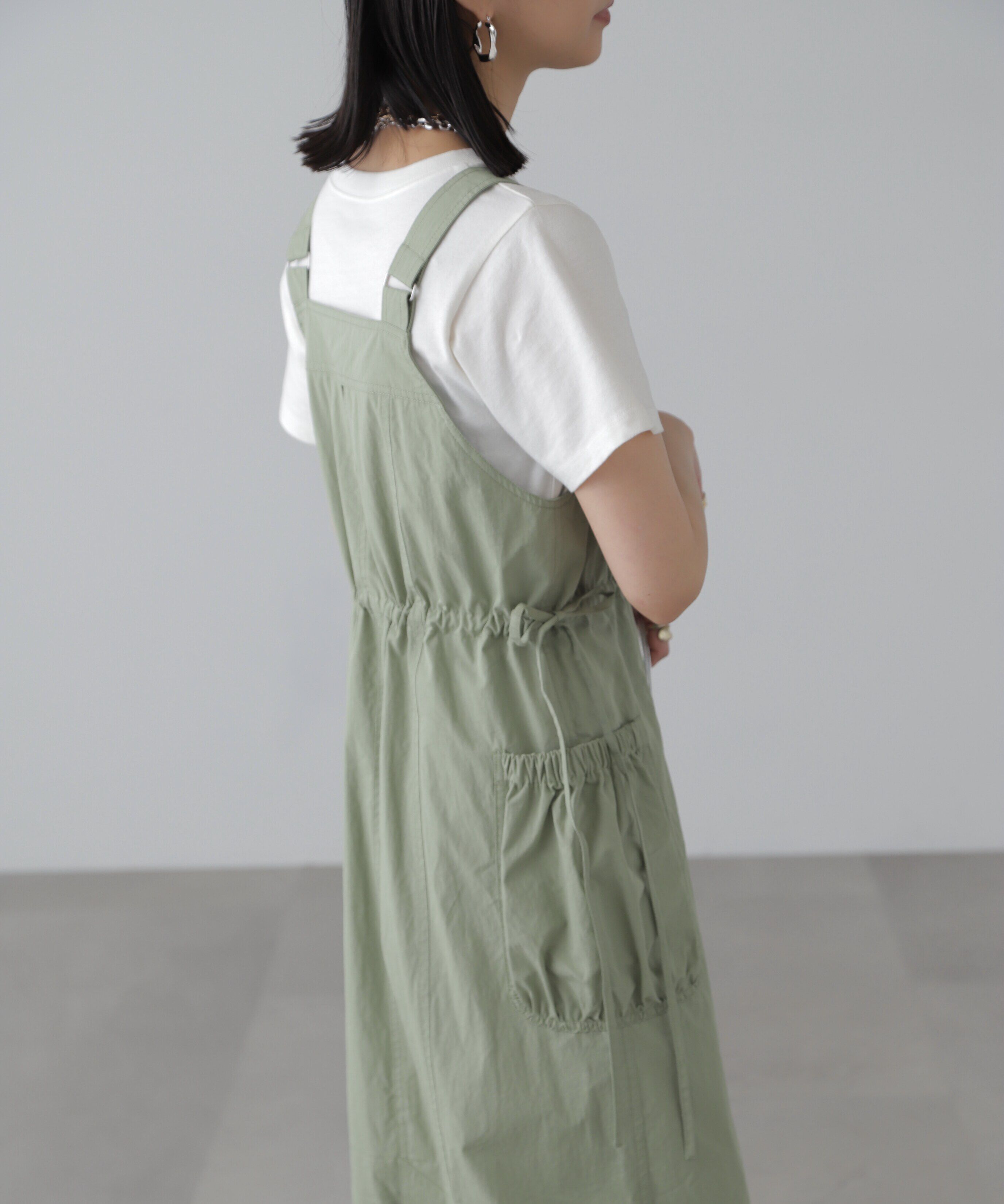  「フロントジップジャンパースカート」|ワンピース|