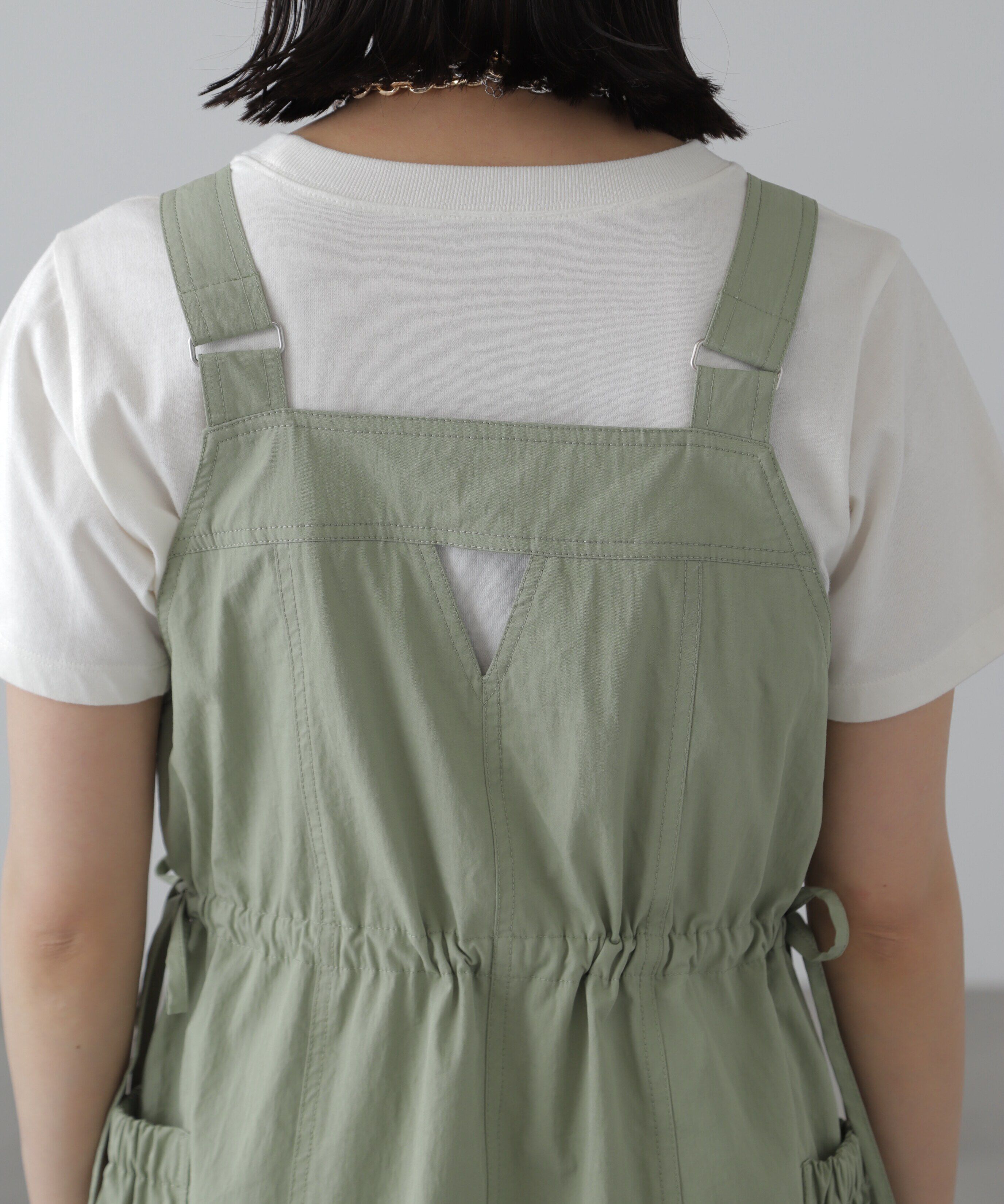  「フロントジップジャンパースカート」|ワンピース|