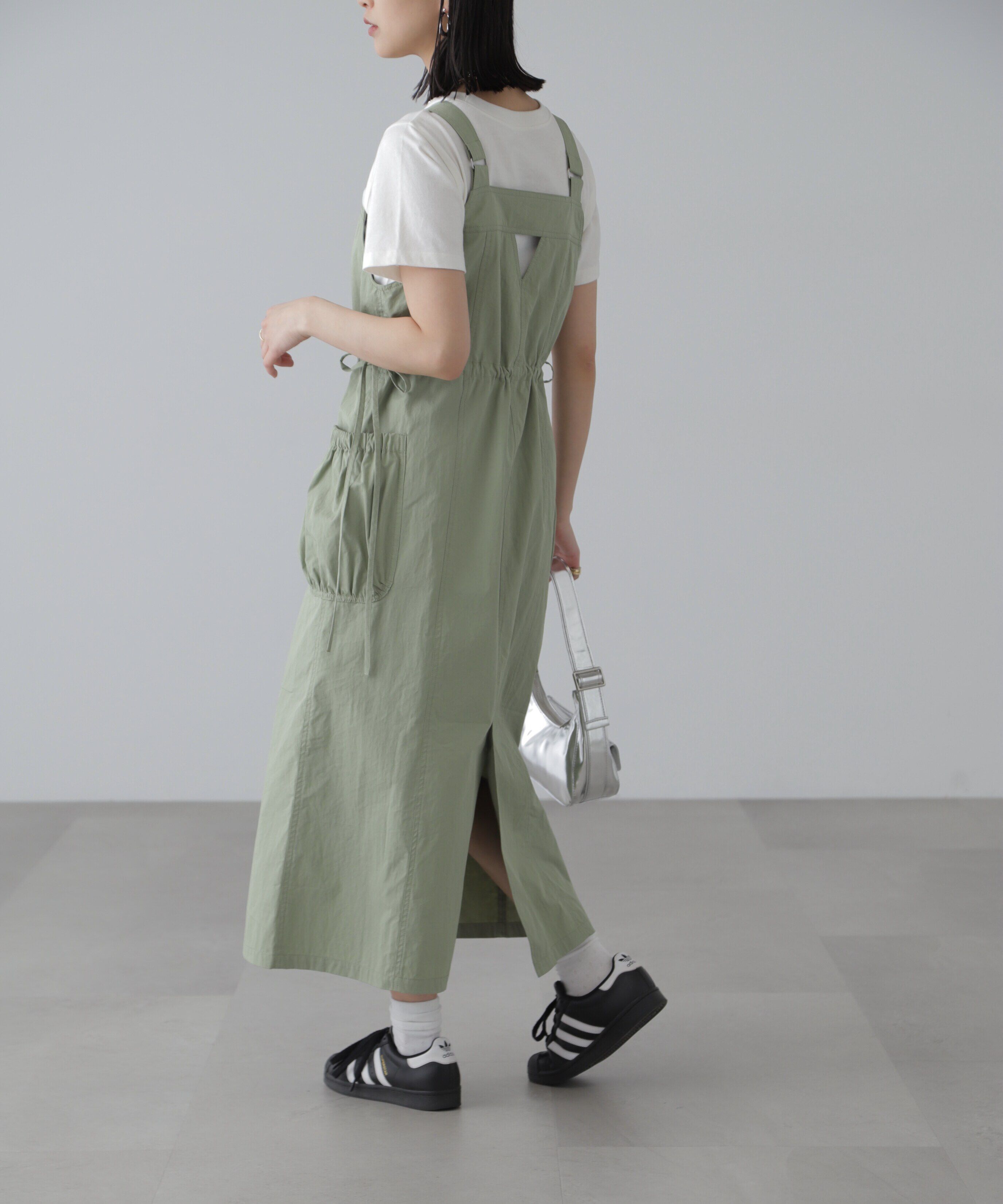  「フロントジップジャンパースカート」|ワンピース|