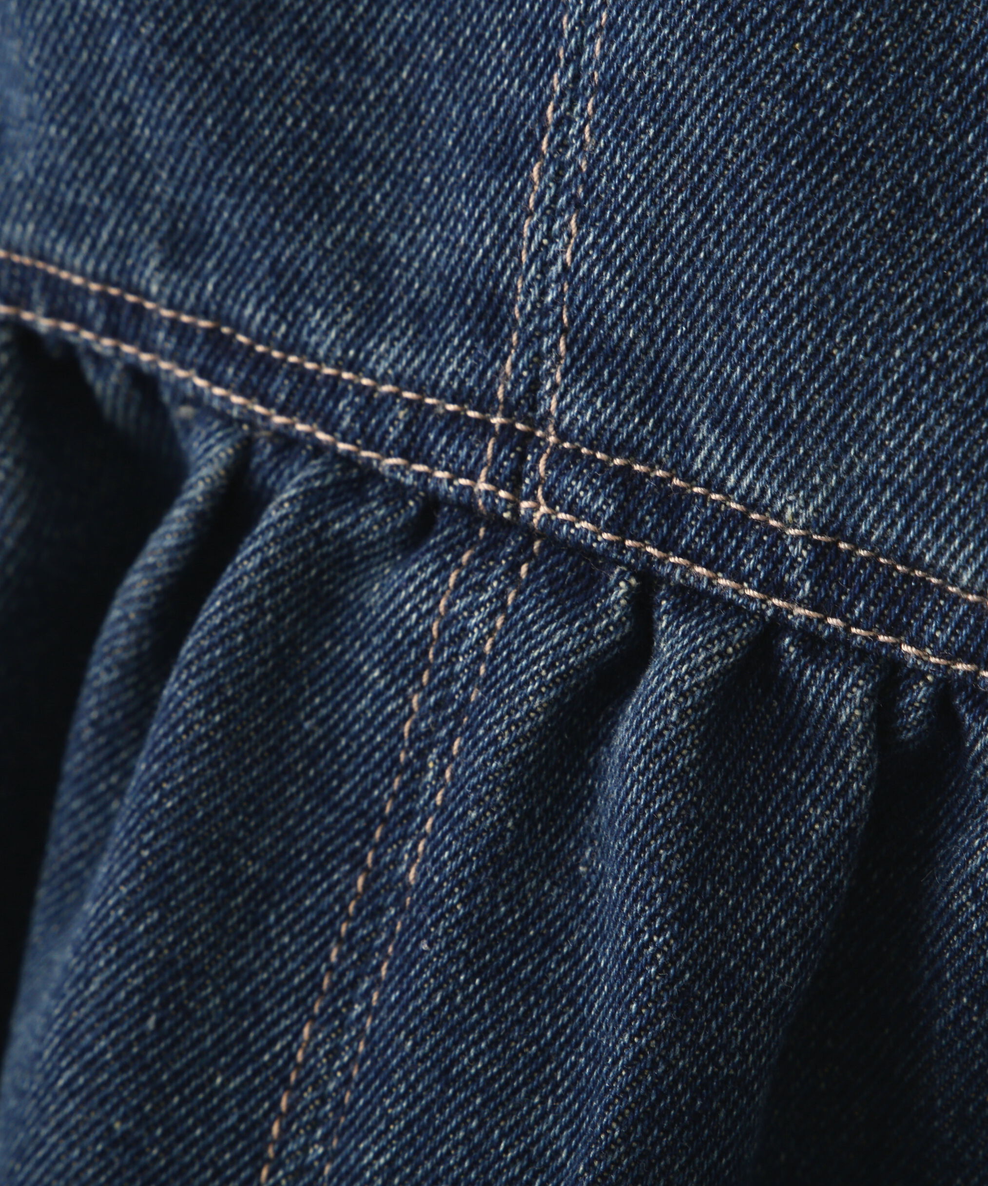  「ペプラムギャザーデニムビスチェ」|シャツ・ブラウス|