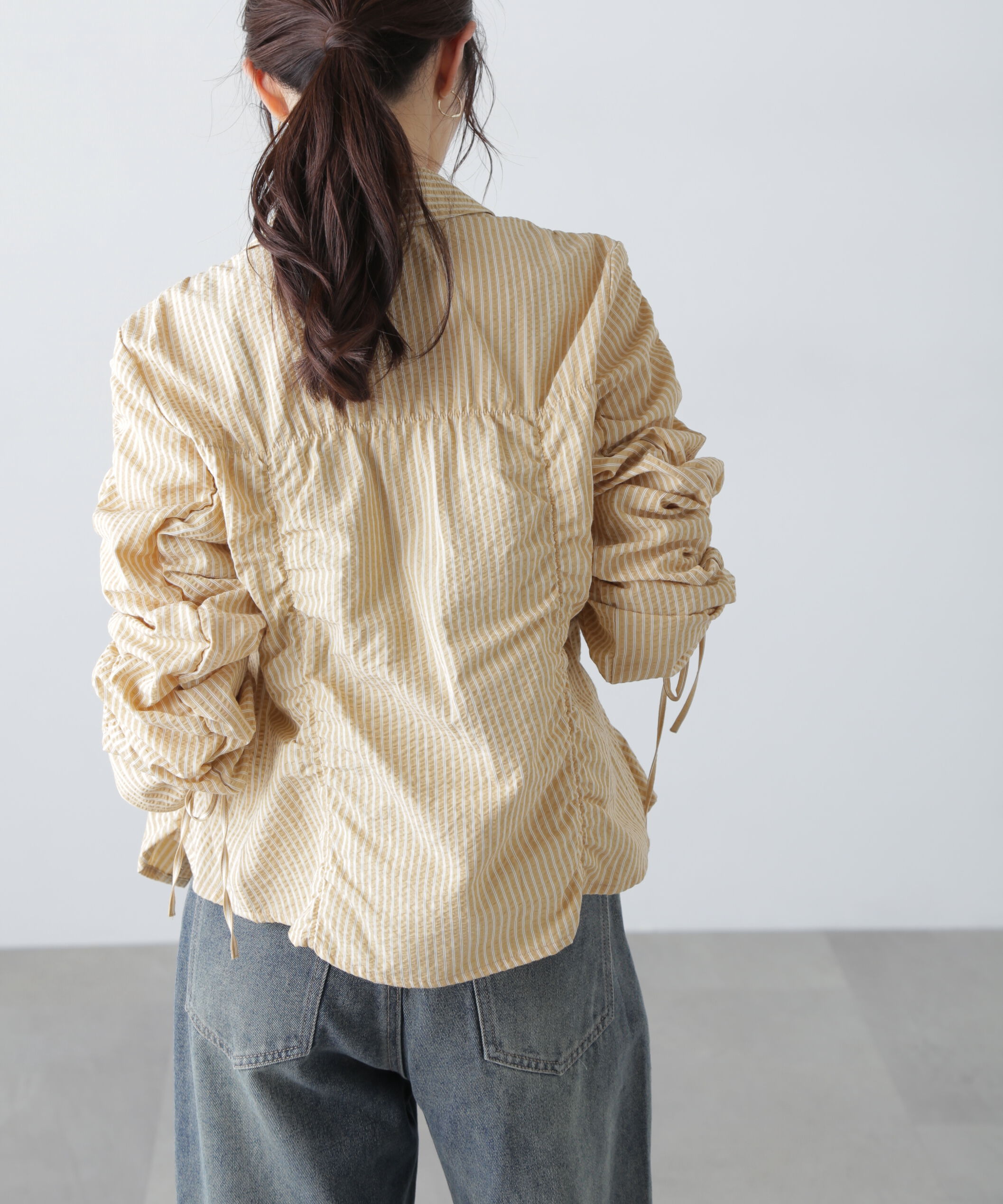  「シャーリングストライプシャツ」|シャツ・ブラウス|