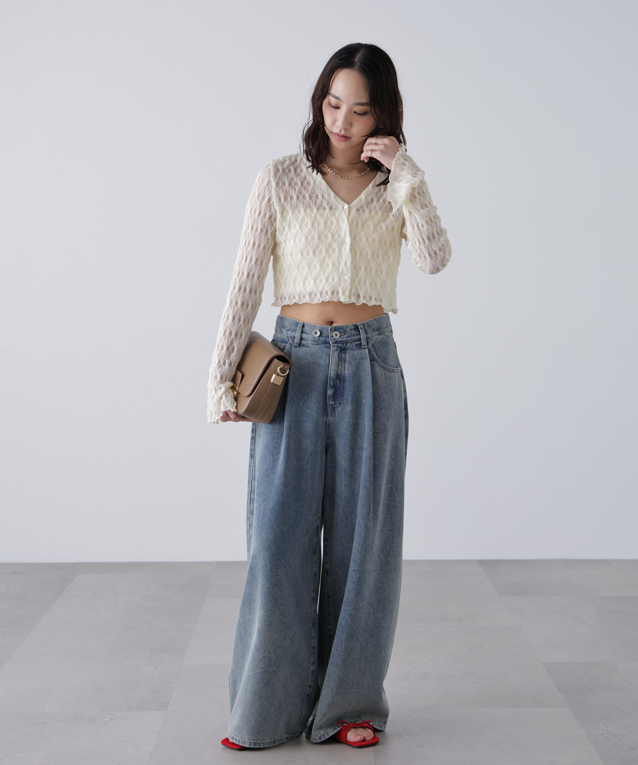  「シアーチュールカーディガン」|Tシャツ・カットソー|