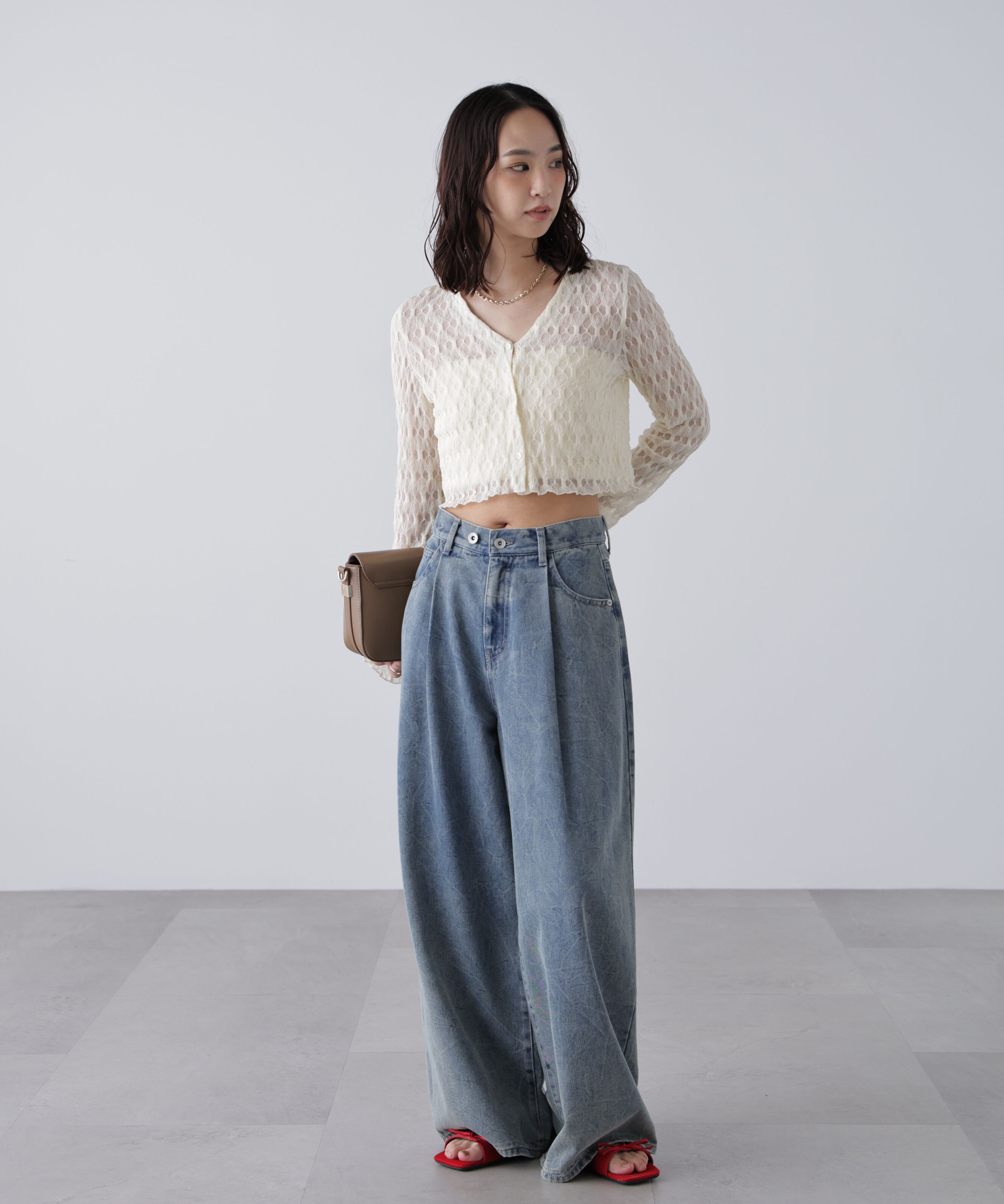  「シアーチュールカーディガン」|Tシャツ・カットソー|