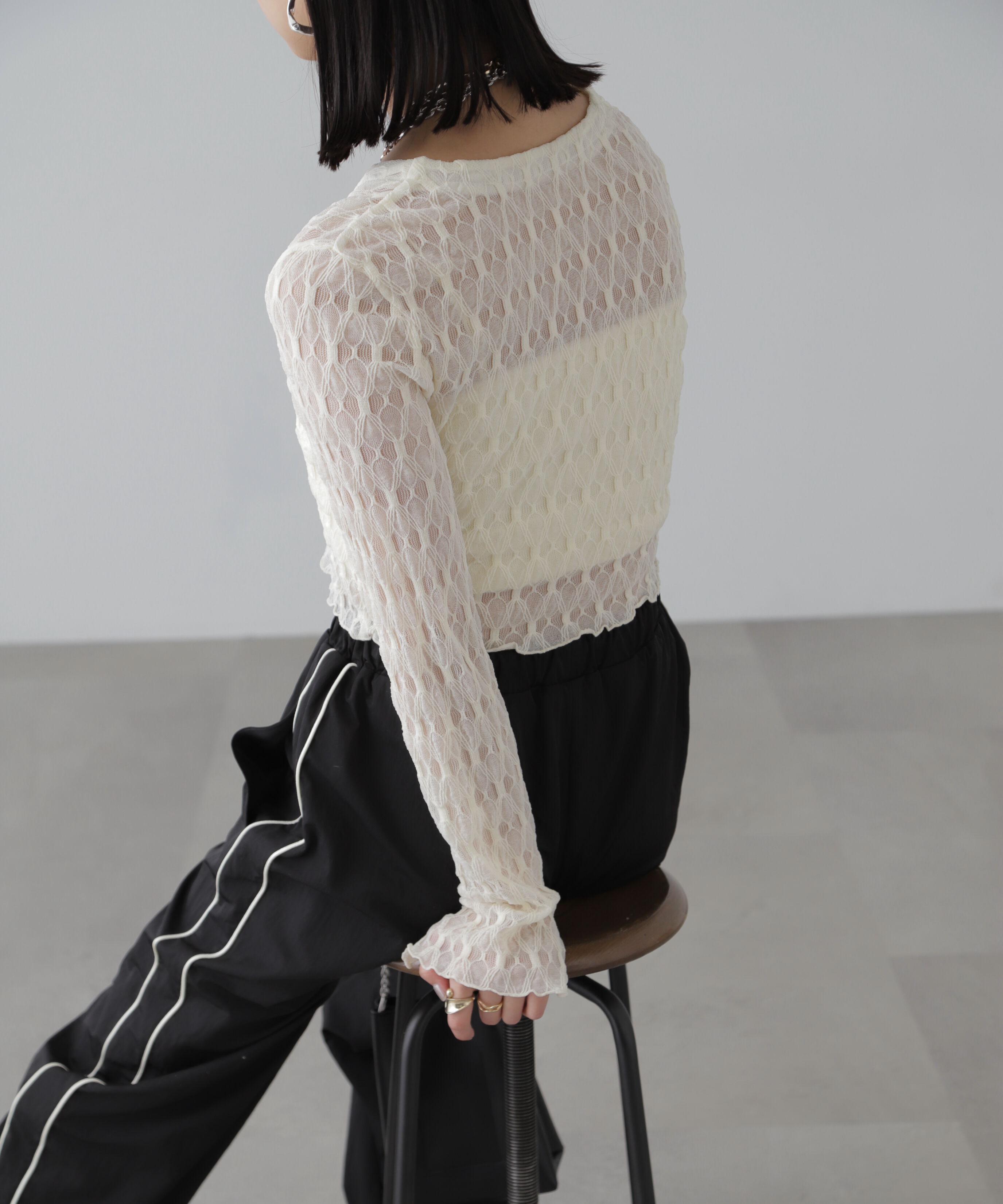  「シアーチュールカーディガン」|Tシャツ・カットソー|