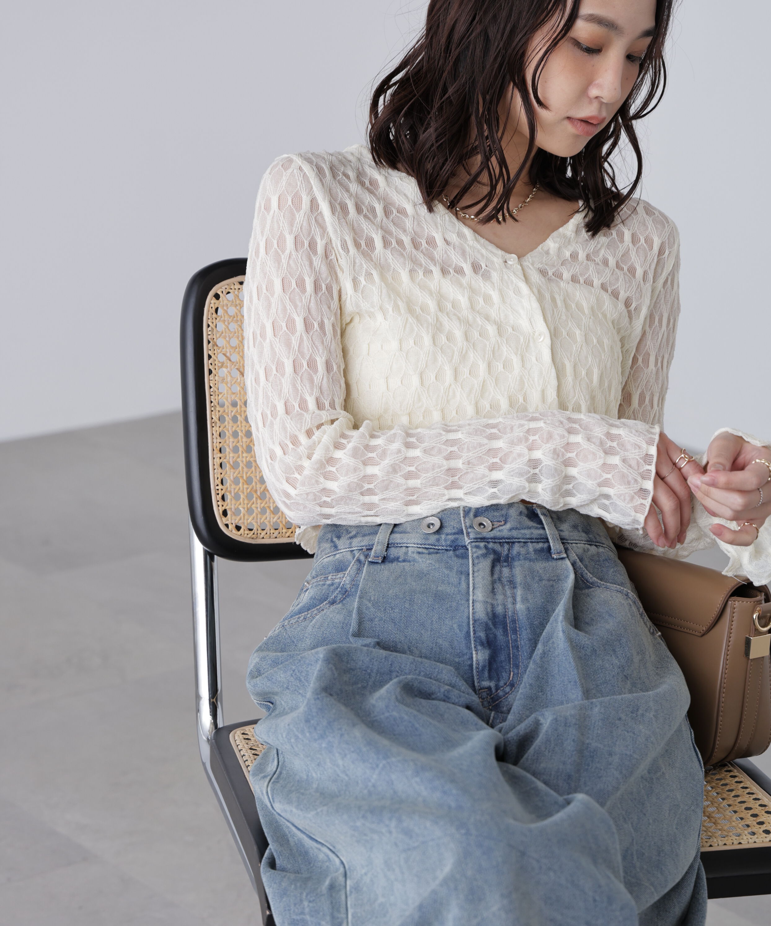  「シアーチュールカーディガン」|Tシャツ・カットソー|