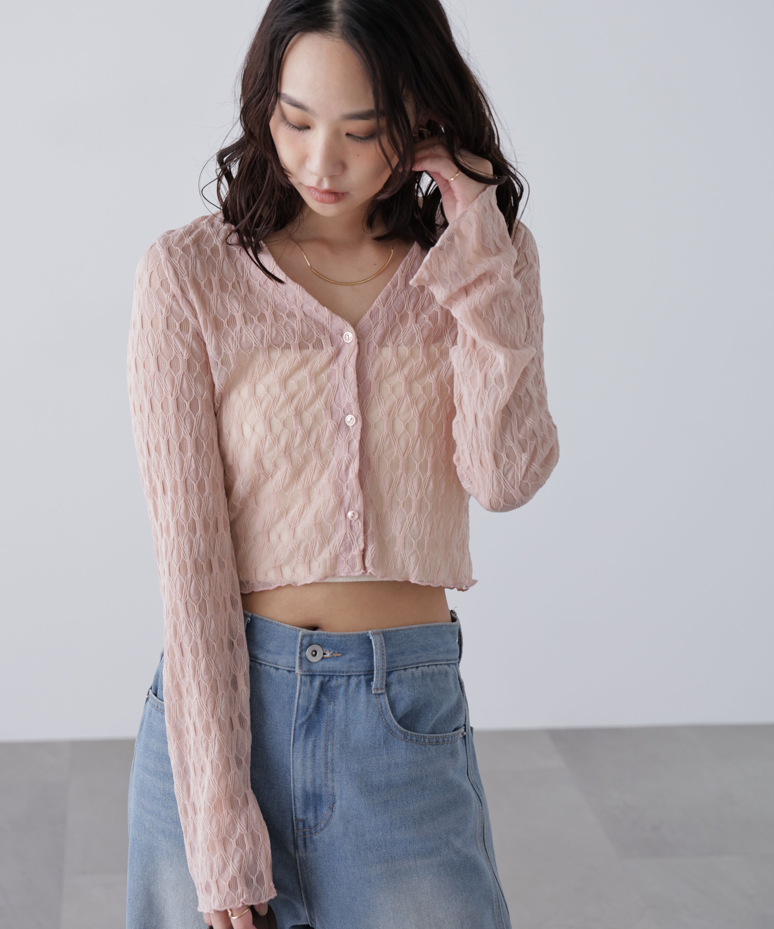  「シアーチュールカーディガン」|Tシャツ・カットソー|