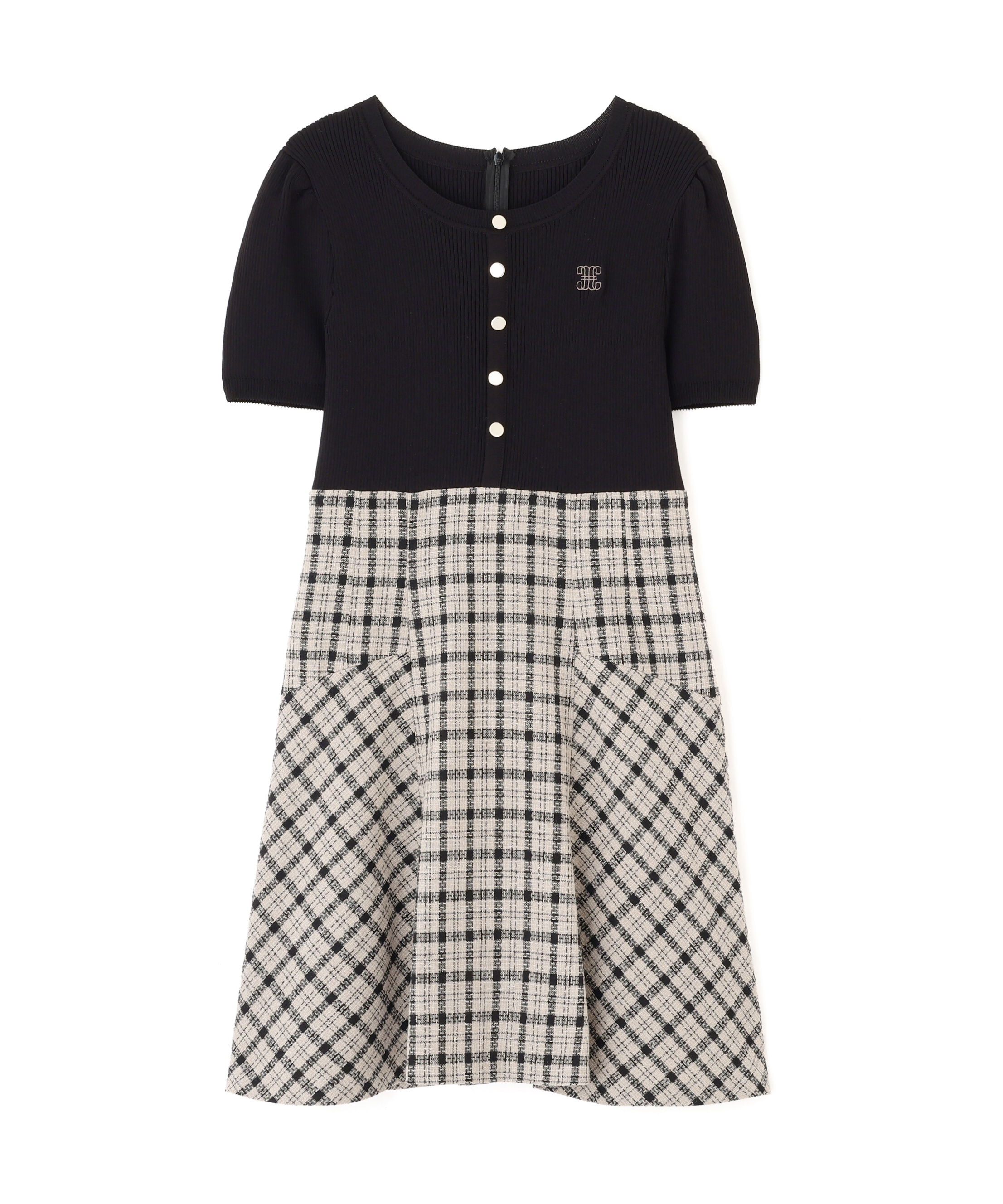  「チェックドッキングミニワンピース」|ワンピース|