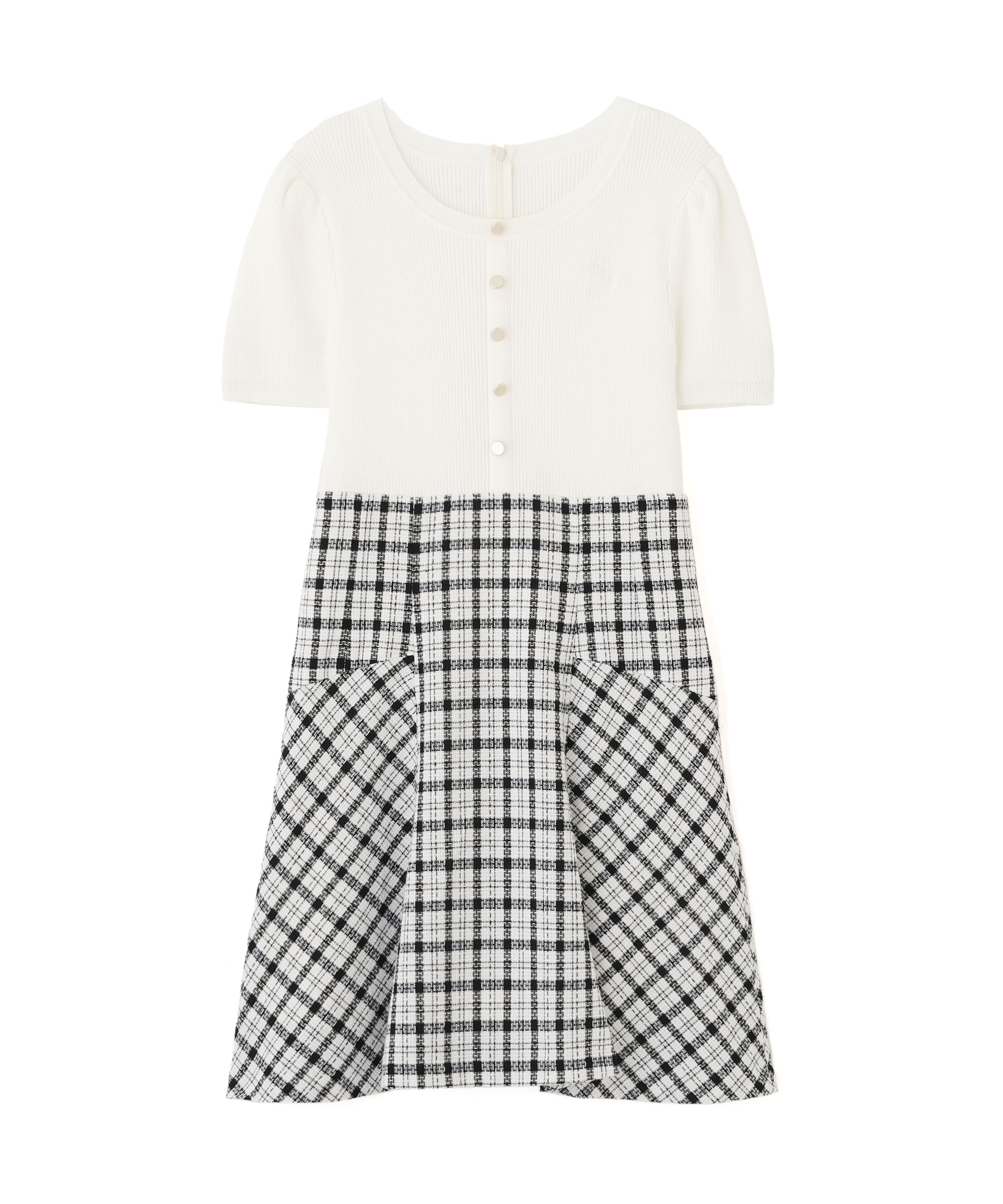  「チェックドッキングミニワンピース」|ワンピース|
