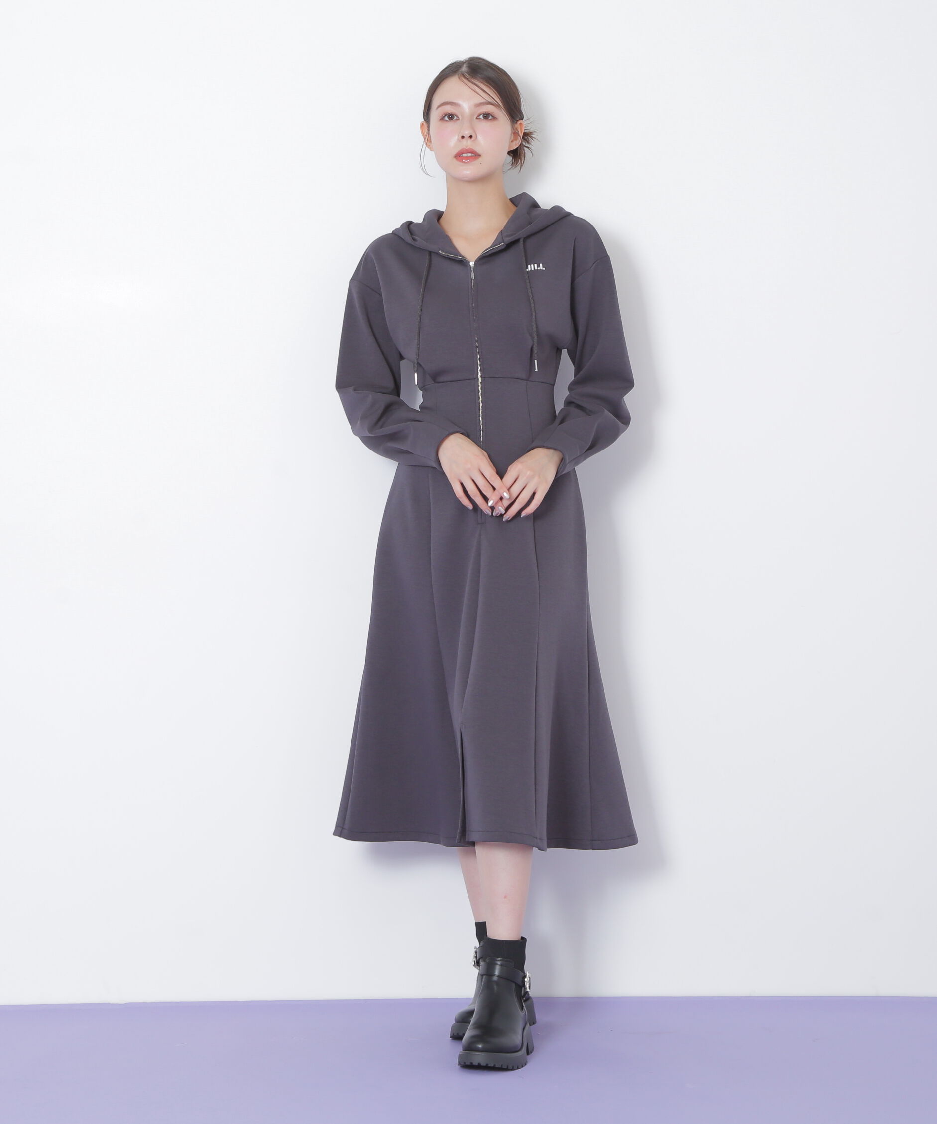  「ダイバーフーディーロングワンピース」|ワンピース|