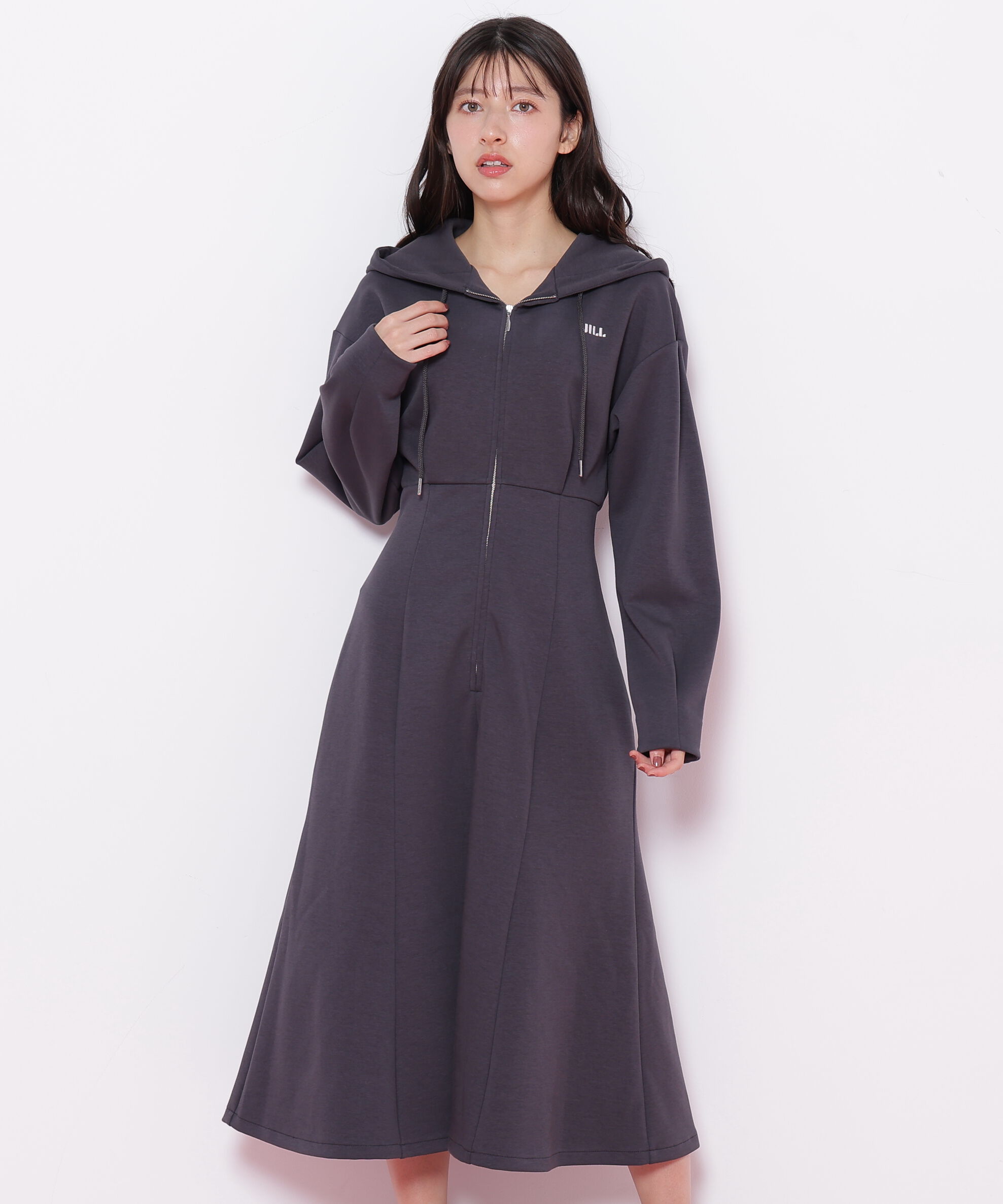  「ダイバーフーディーロングワンピース」|ワンピース|