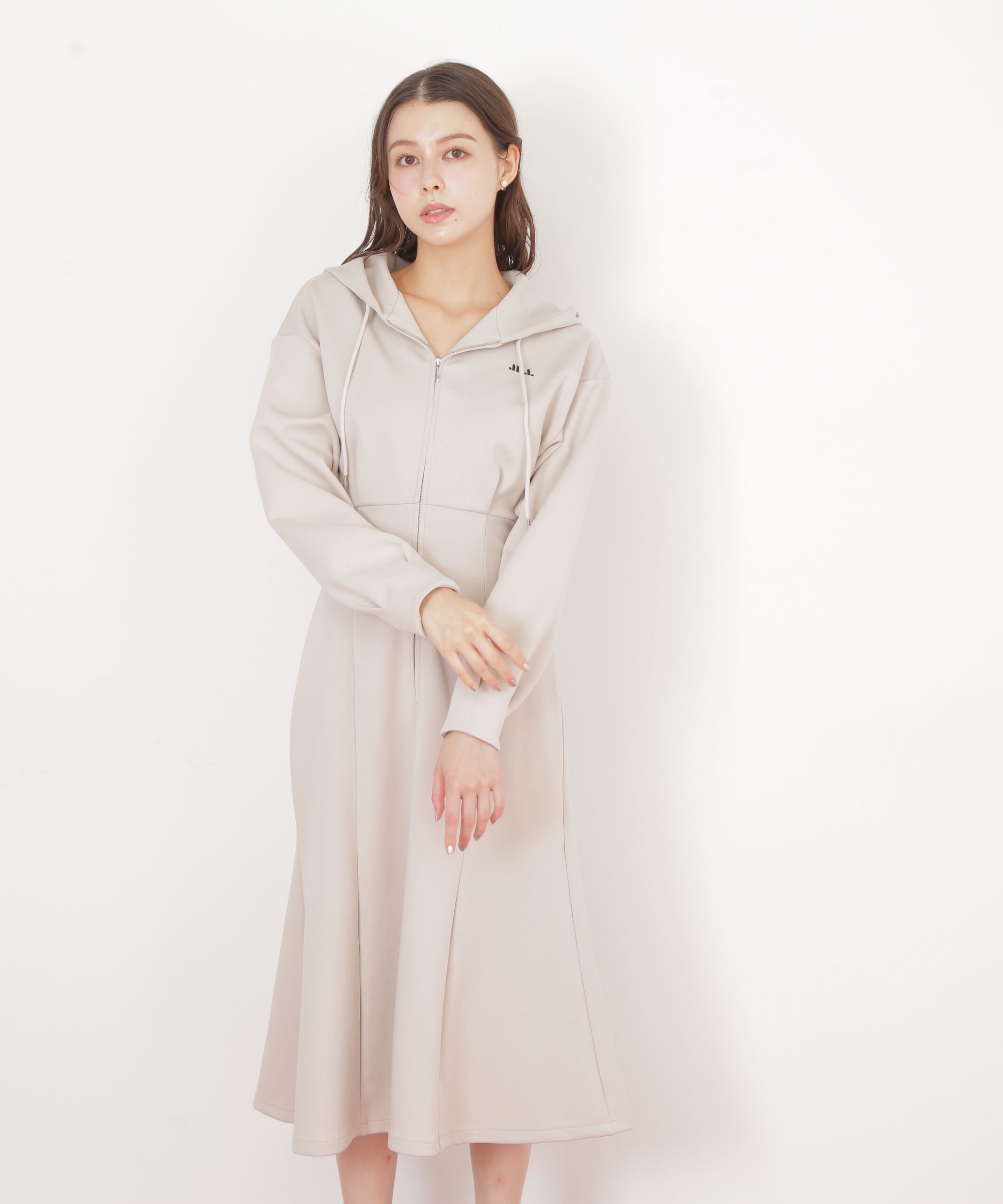  「ダイバーフーディーロングワンピース」|ワンピース|