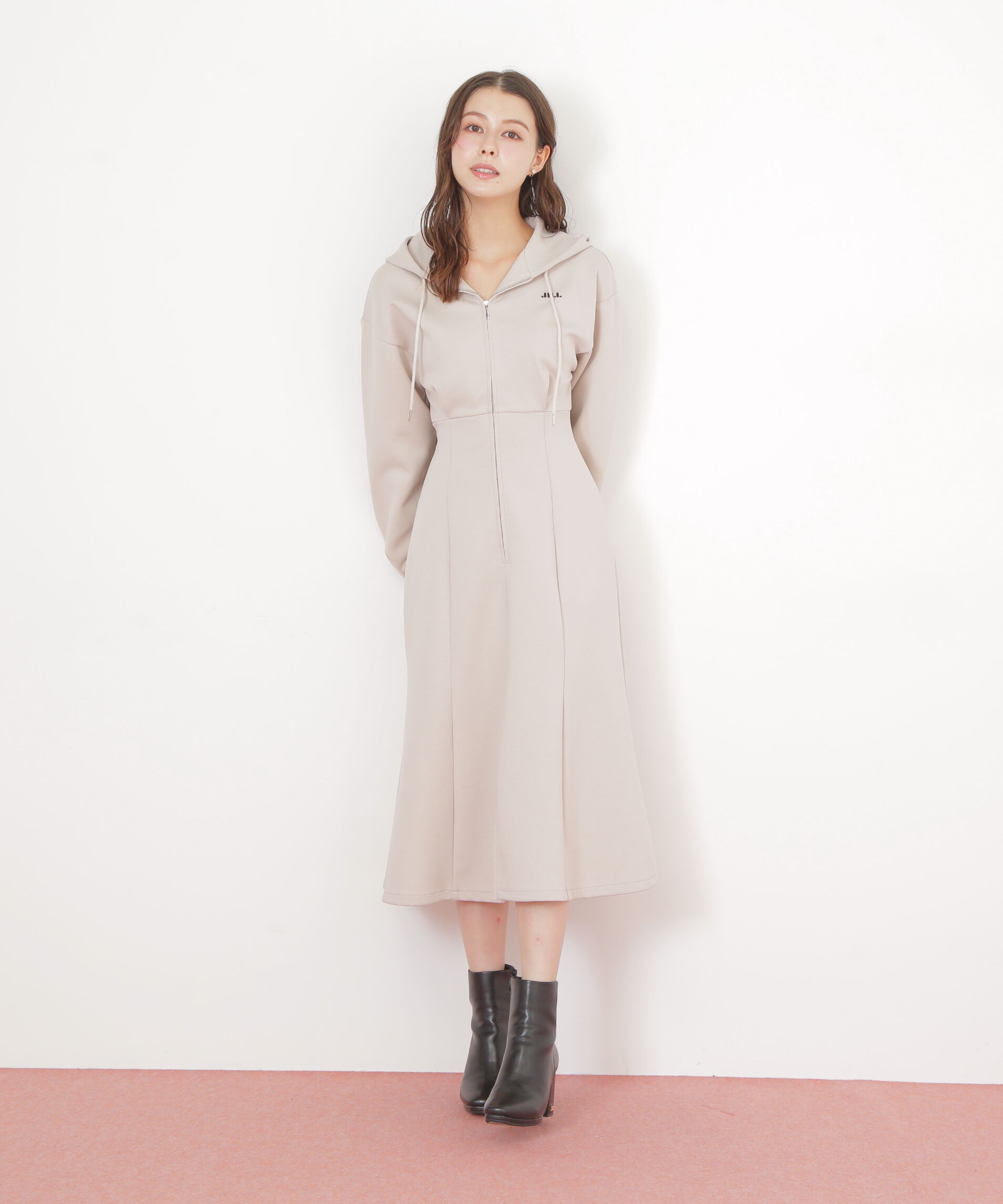  「ダイバーフーディーロングワンピース」|ワンピース|