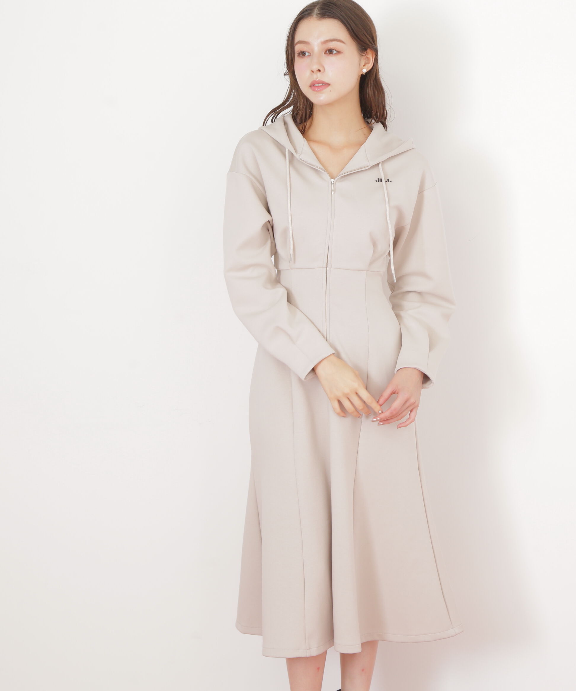  「ダイバーフーディーロングワンピース」|ワンピース|