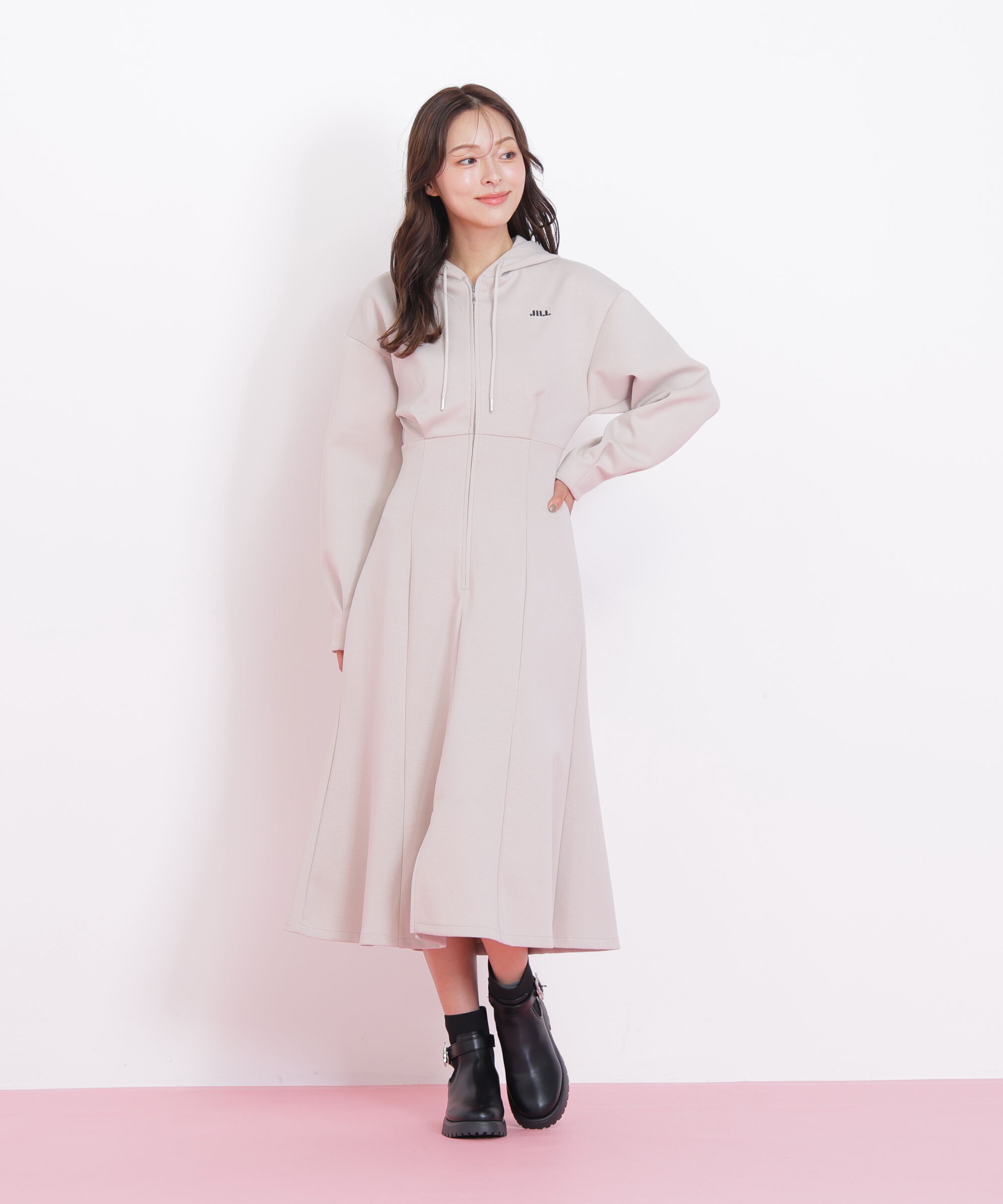  「ダイバーフーディーロングワンピース」|ワンピース|