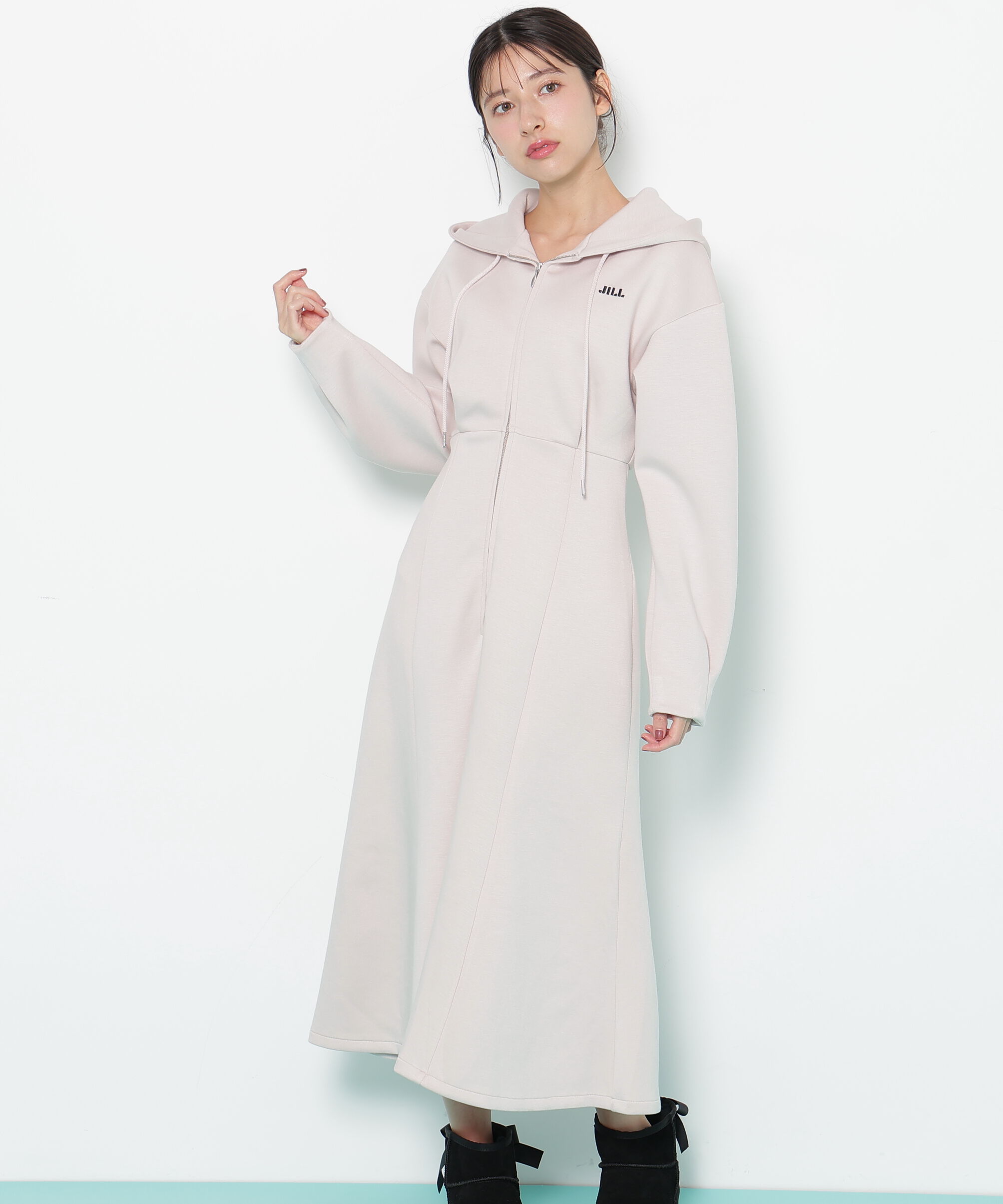  「ダイバーフーディーロングワンピース」|ワンピース|