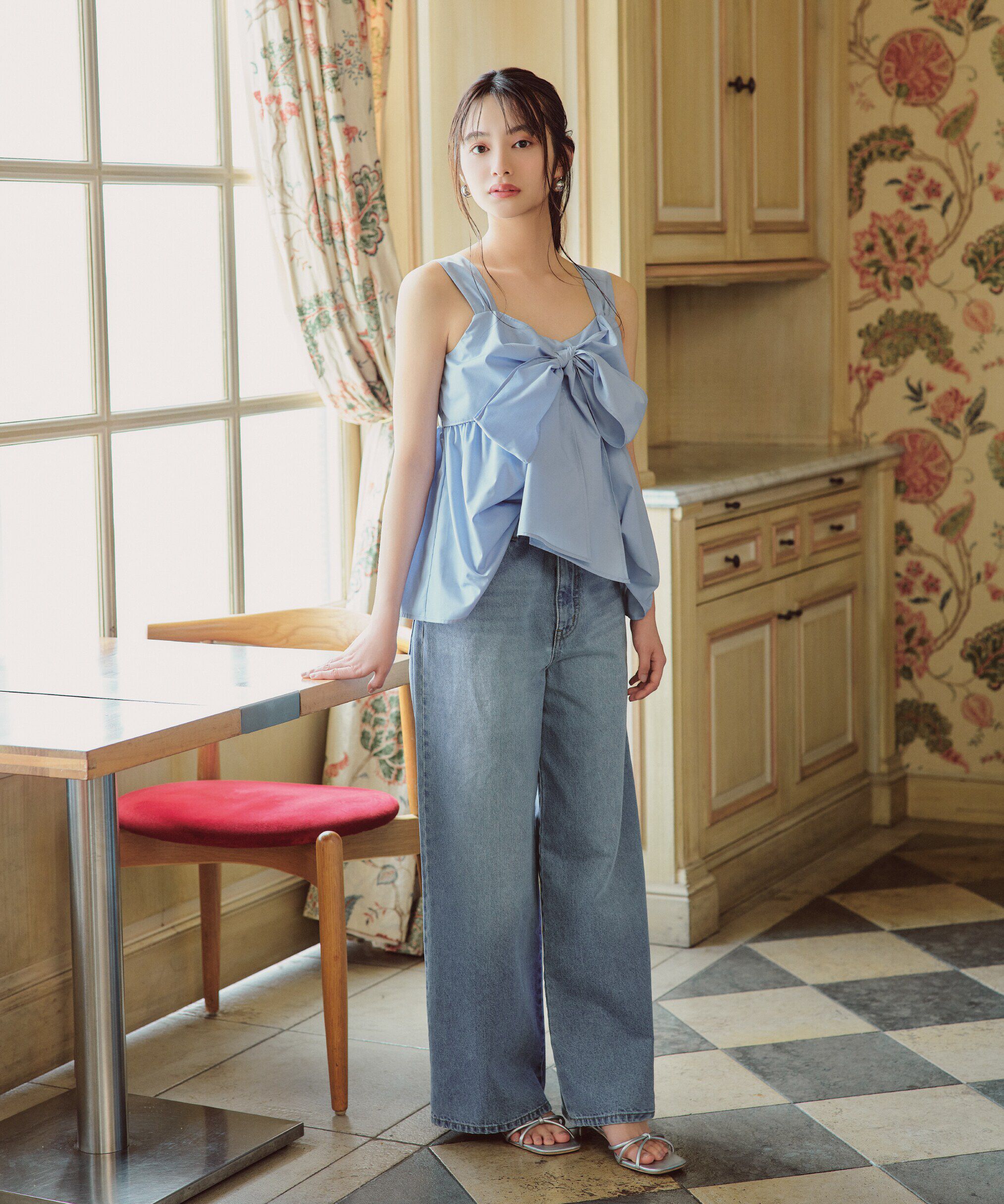 PROPORTION BODY DRESSING「ワイドデニムパンツ 新色カラー：ブルー」|その他|