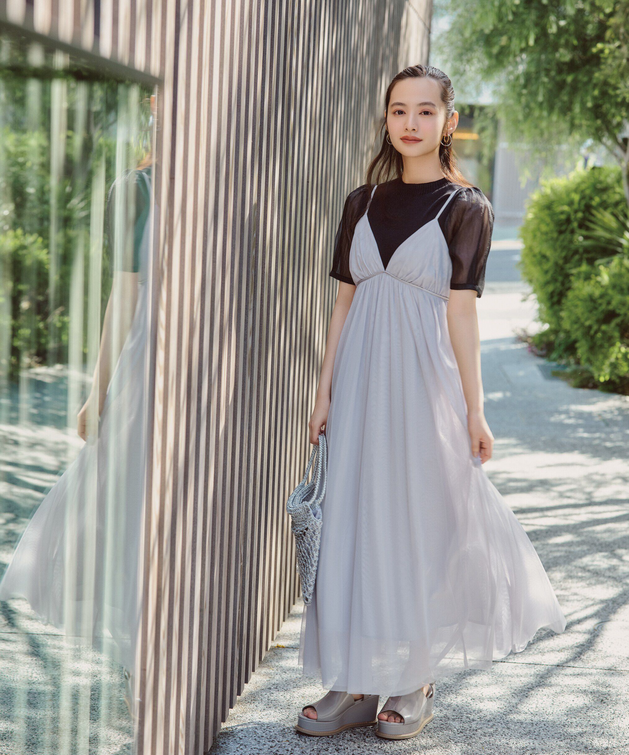 PROPORTION BODY DRESSING「チュールキャミワンピース」|ワンピース|ライトグレー