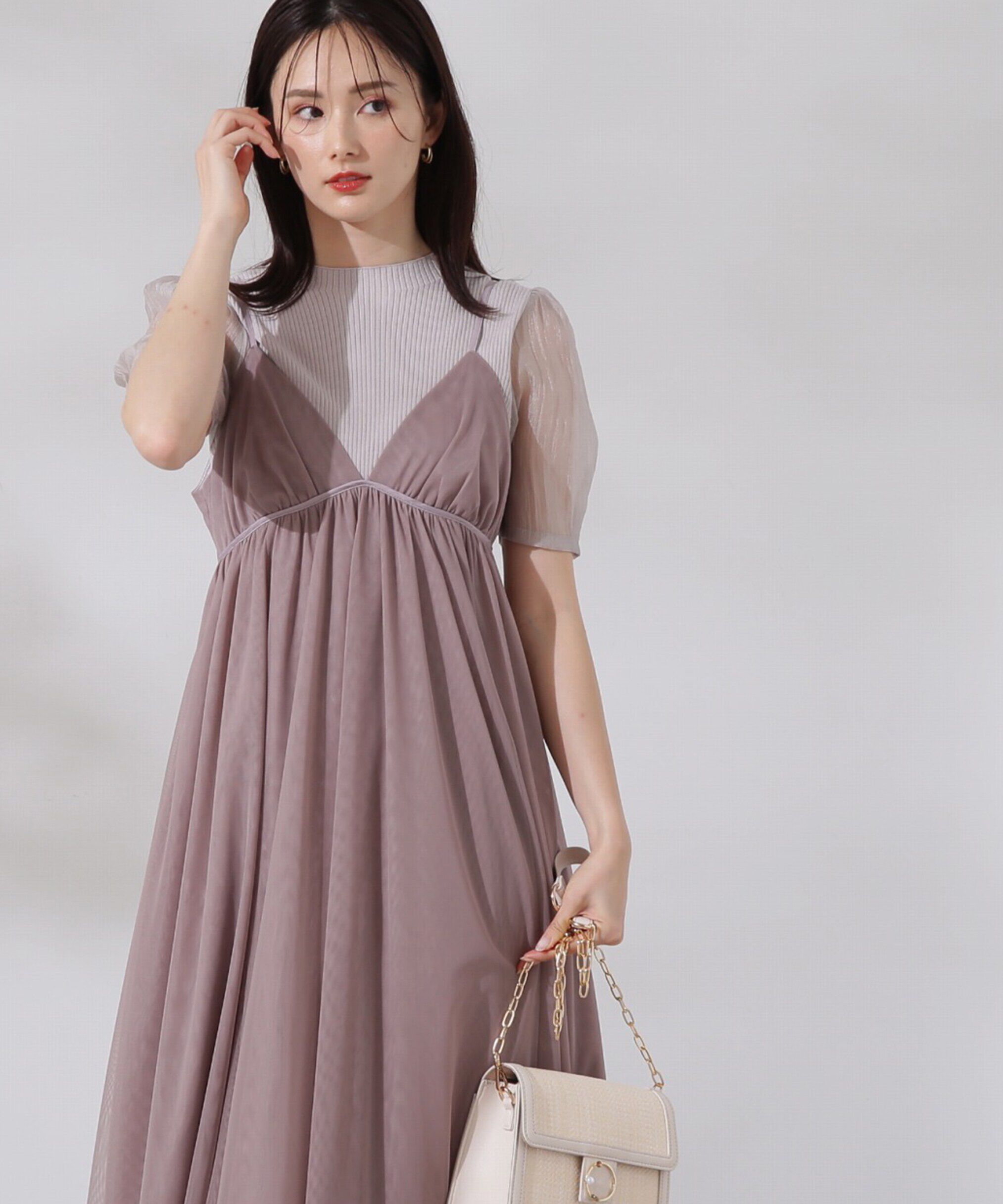 PROPORTION BODY DRESSING「チュールキャミワンピース」|ワンピース|