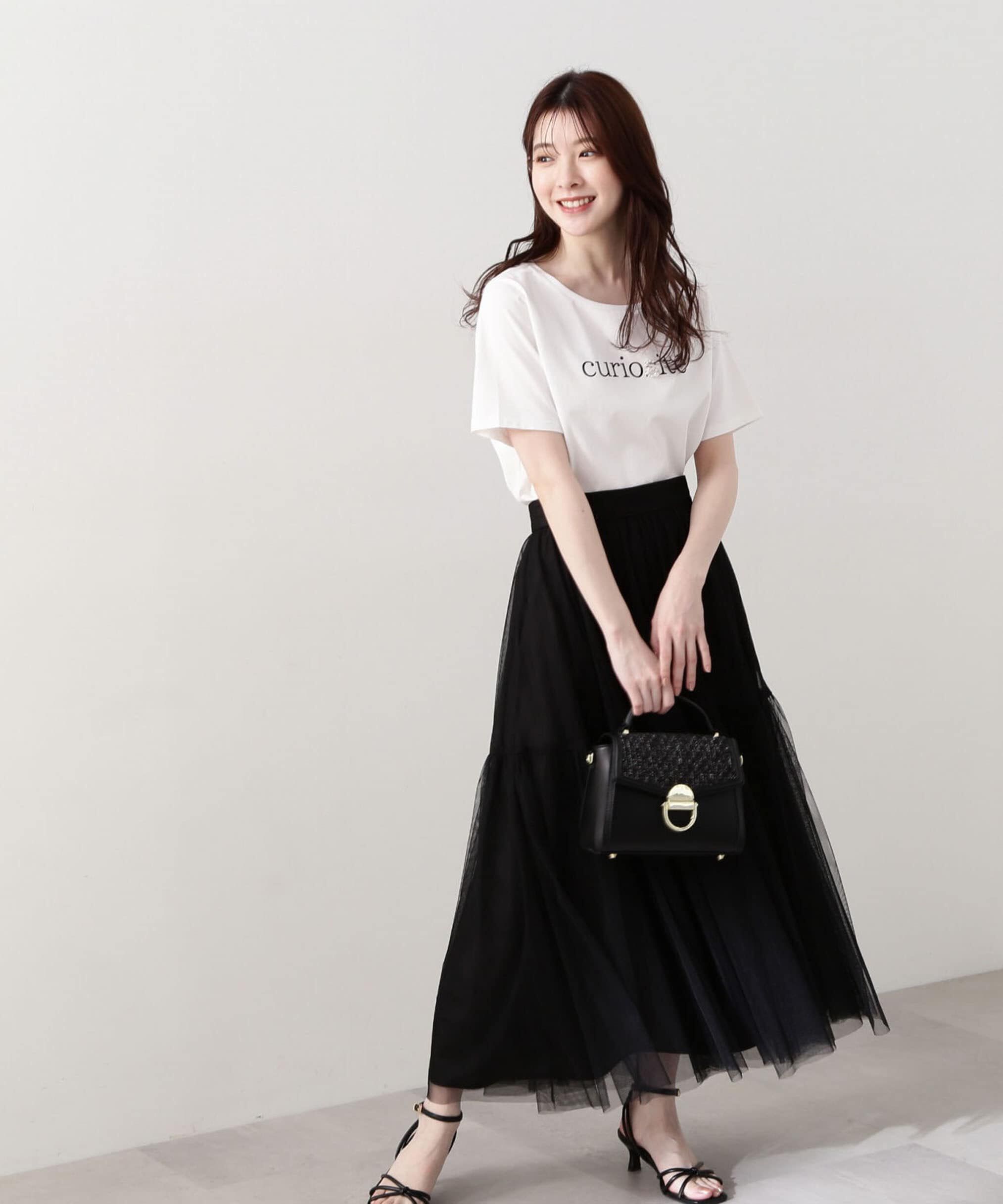 PROPORTION BODY DRESSING「ティアードチュールスカート　 WEB限定カラー：グレー」|スカート|