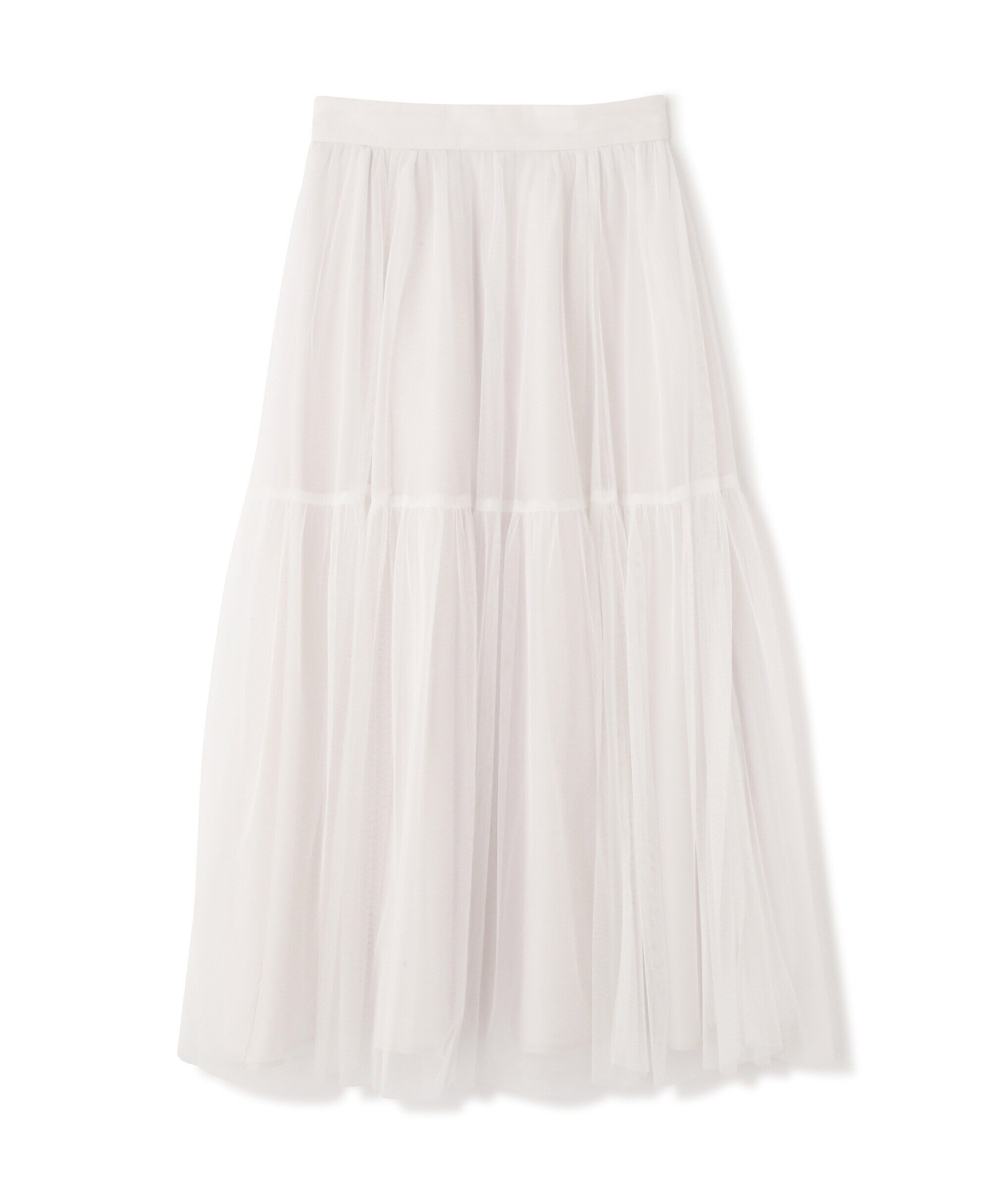 PROPORTION BODY DRESSING「ティアードチュールスカート　 WEB限定カラー：グレー」|スカート|