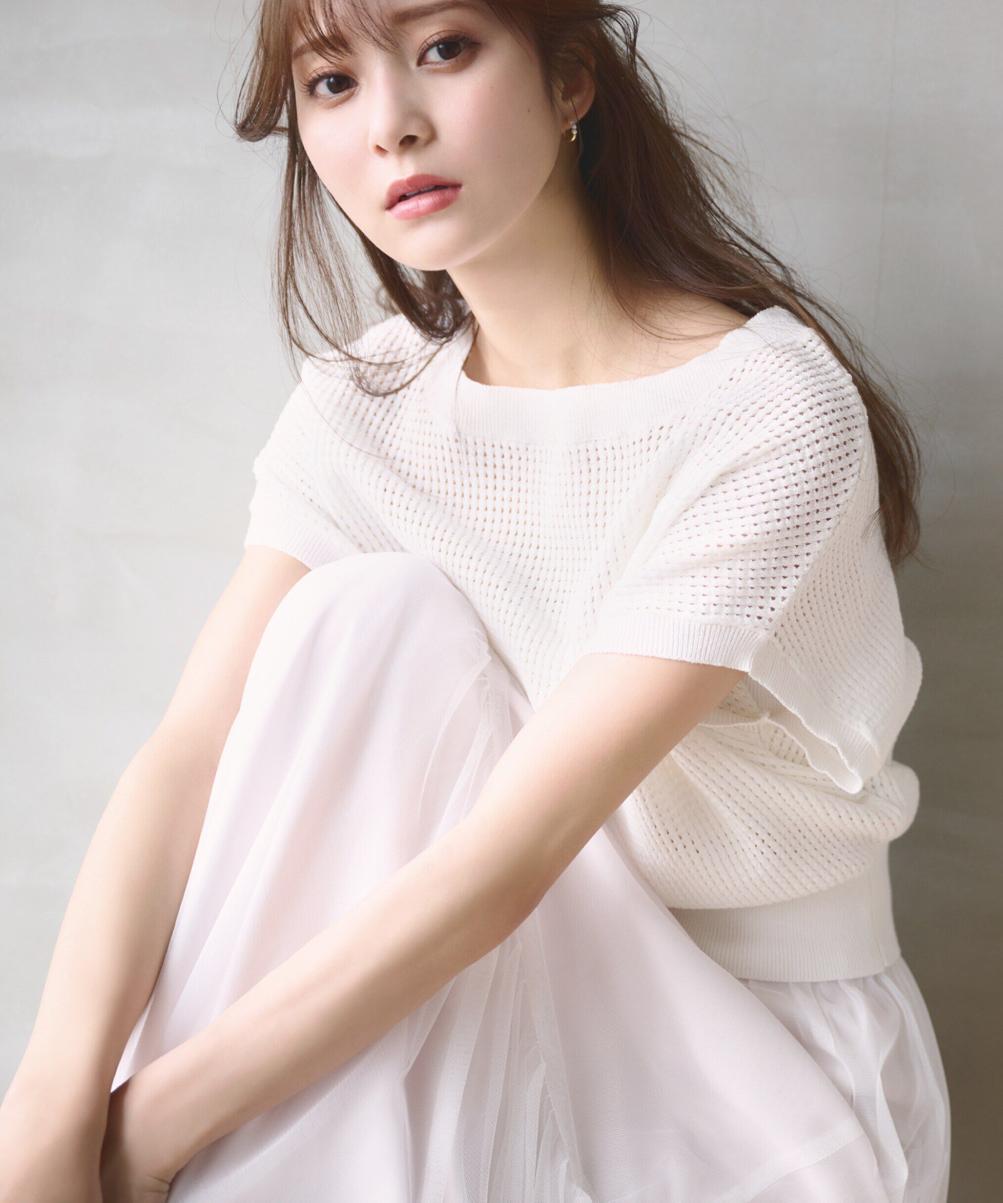 PROPORTION BODY DRESSING「ティアードチュールスカート　 WEB限定カラー：グレー」|スカート|