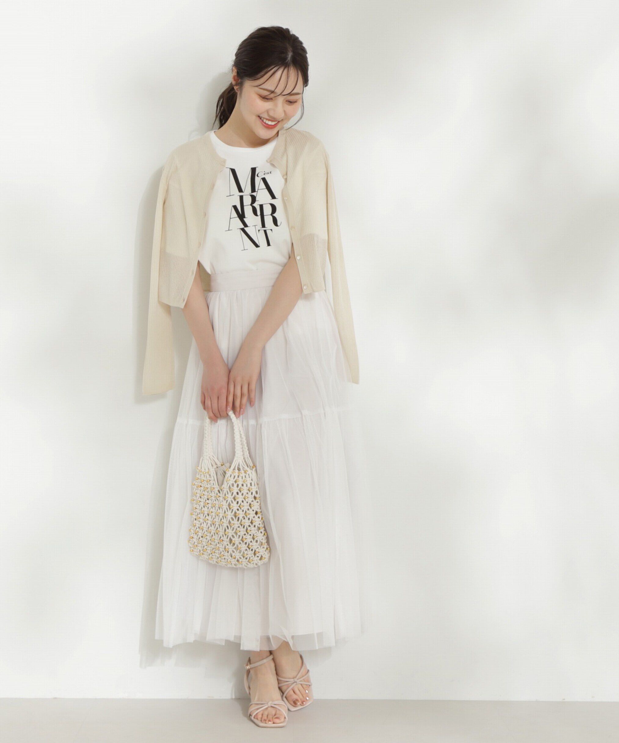 PROPORTION BODY DRESSING「ティアードチュールスカート　 WEB限定カラー：グレー」|スカート|