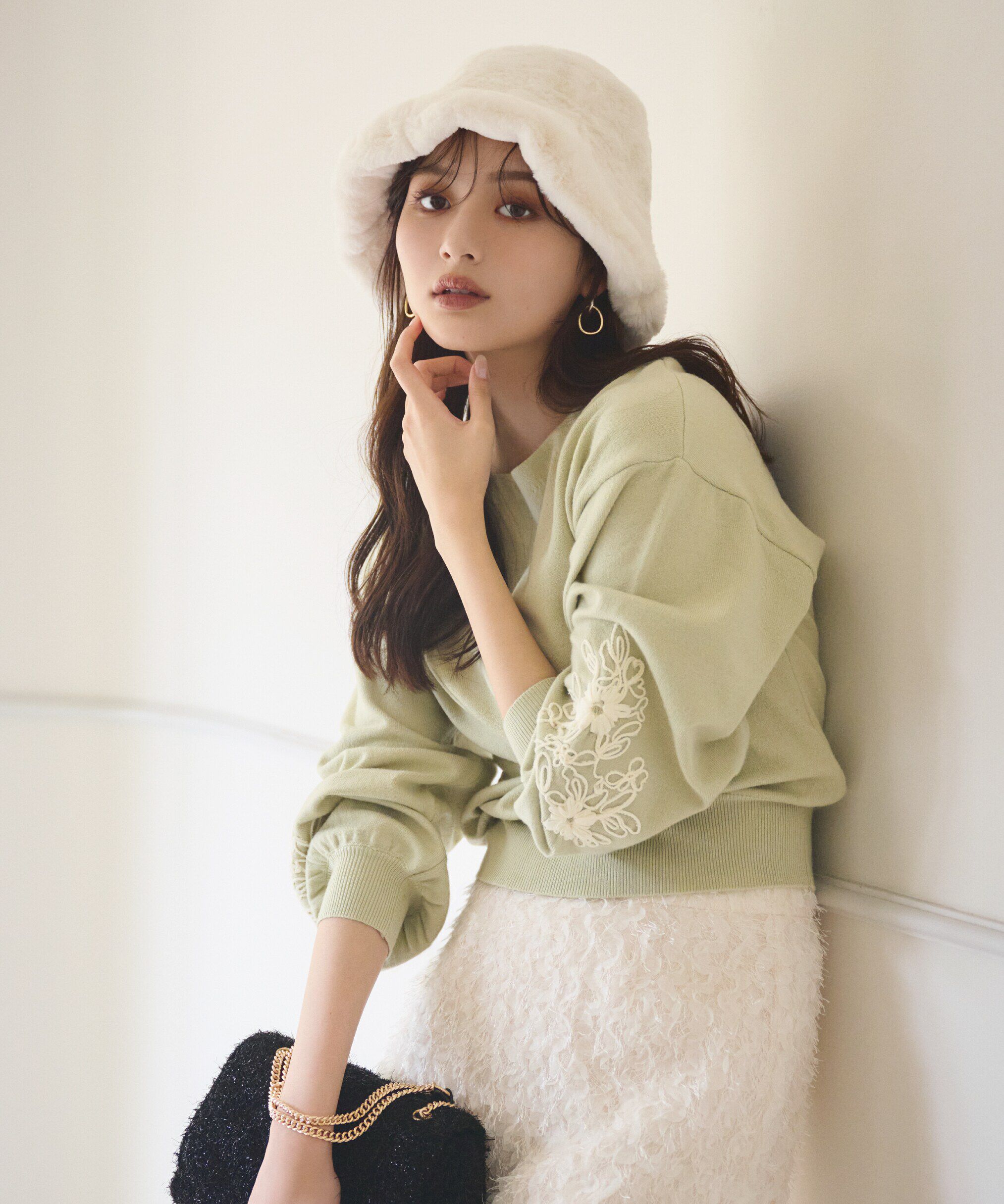 PROPORTION BODY DRESSING「フェイクファーチューリップハット」|その他|ホワイト