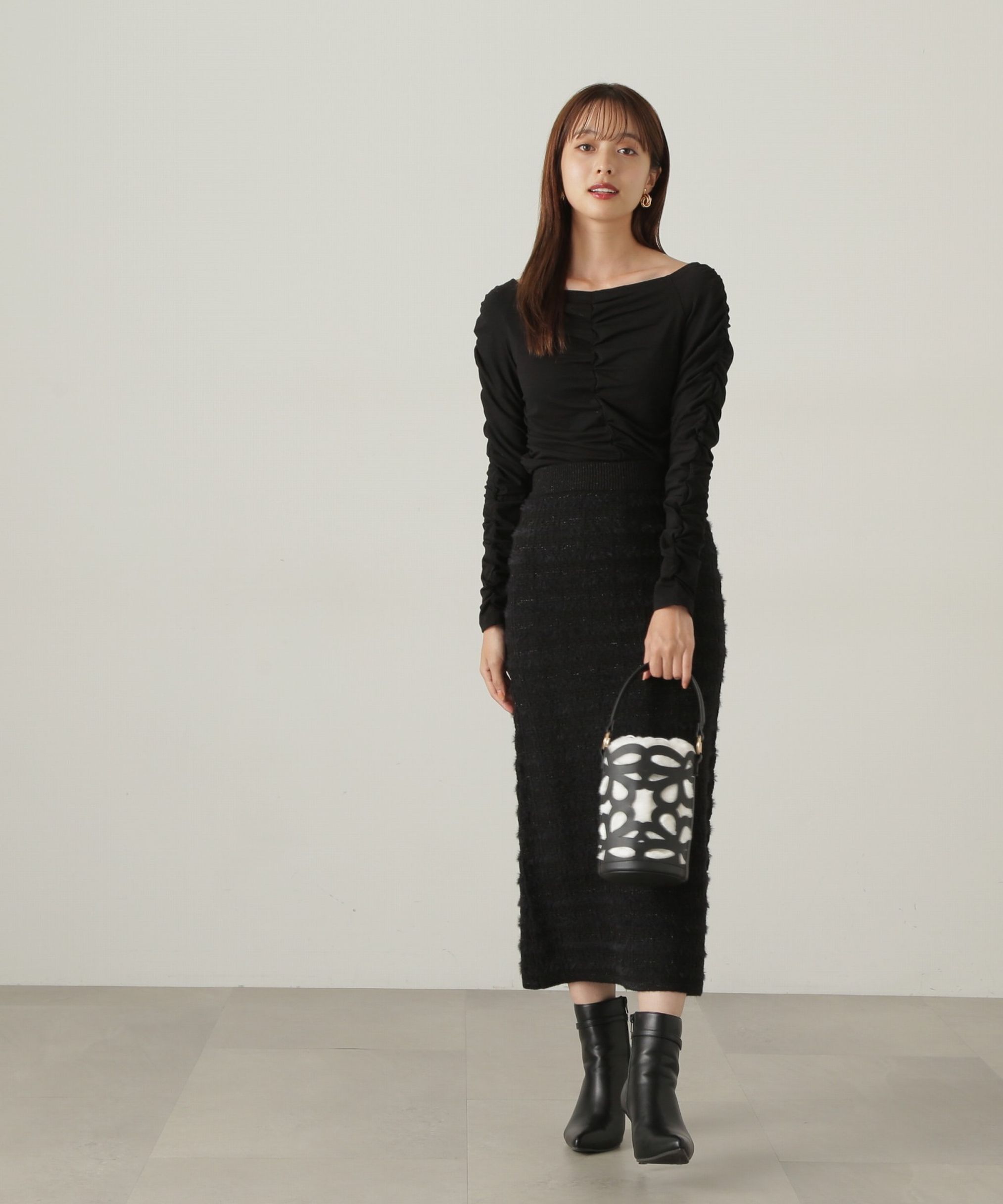 PROPORTION BODY DRESSING「ラメ入りフェザーツイード　24AWニットアップ」|ワンピース|