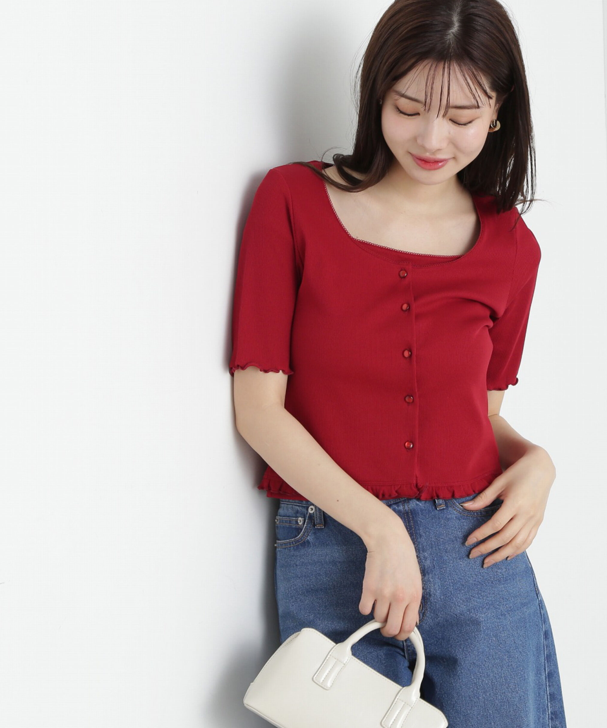 PROPORTION BODY DRESSING「テレコセットアップ」|Tシャツ・カットソー|レッド