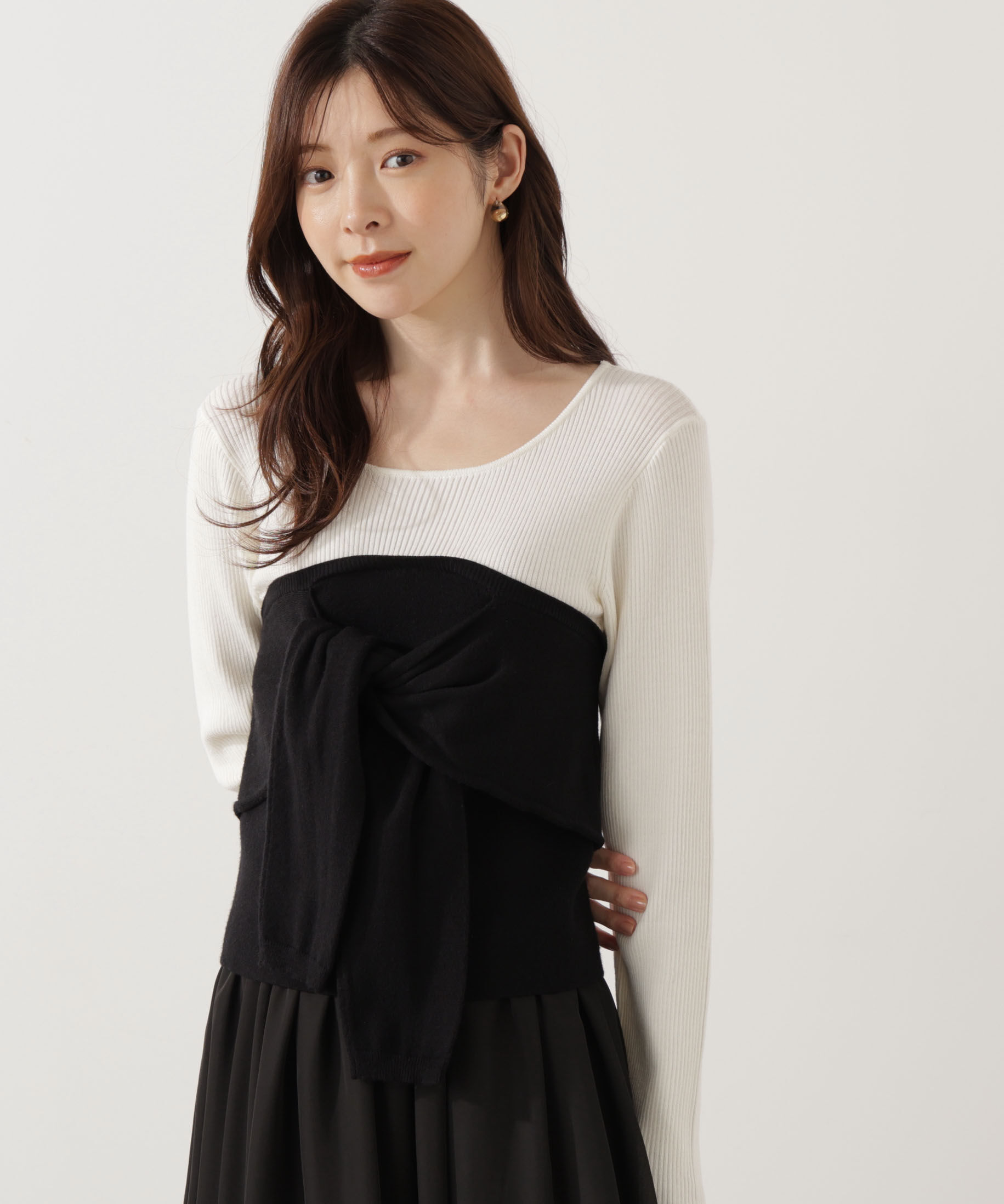 PROPORTION BODY DRESSING「レイヤード風ニット」|ニット・セーター|