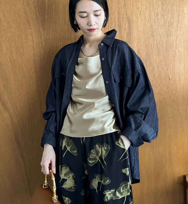 Doux archives「ボリュームスリーブデニムシャツ」|シャツ・ブラウス|