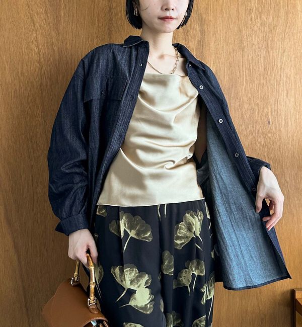 Doux archives「ボリュームスリーブデニムシャツ」|シャツ・ブラウス|