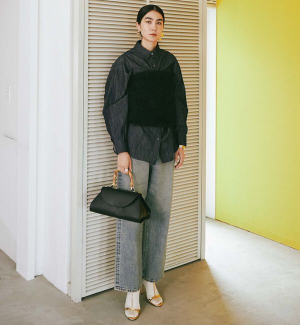 Doux archives「ボリュームスリーブデニムシャツ」|シャツ・ブラウス|