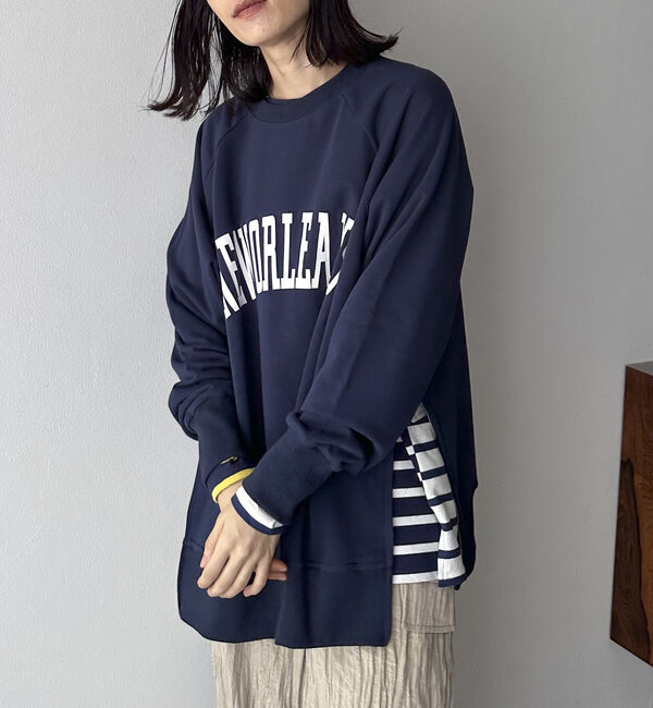 Doux archives「Ｓｉｄｅ　Ｚｉｐ　Ｌｏｇｏ　Ｓｗｅａｔ」|Tシャツ・カットソー|NAVY