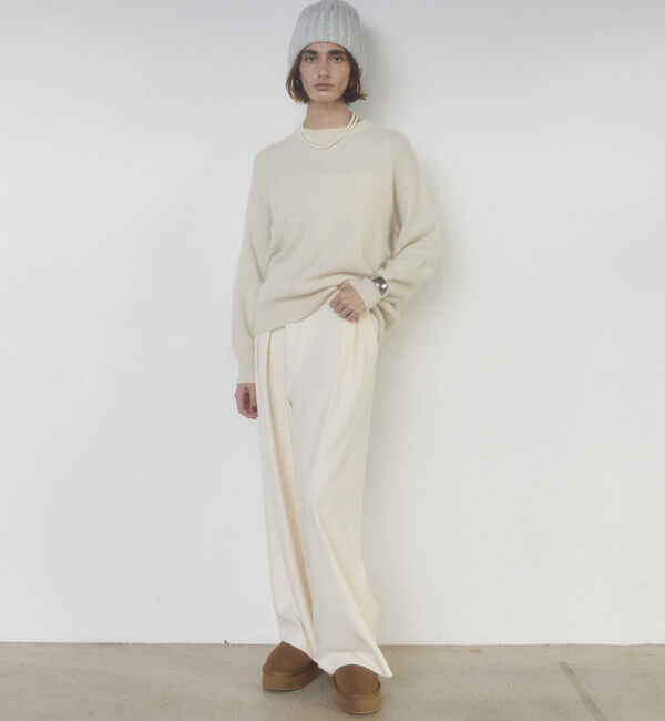 Doux archives「両面起毛発熱ワイドタックパンツ」|チノ|