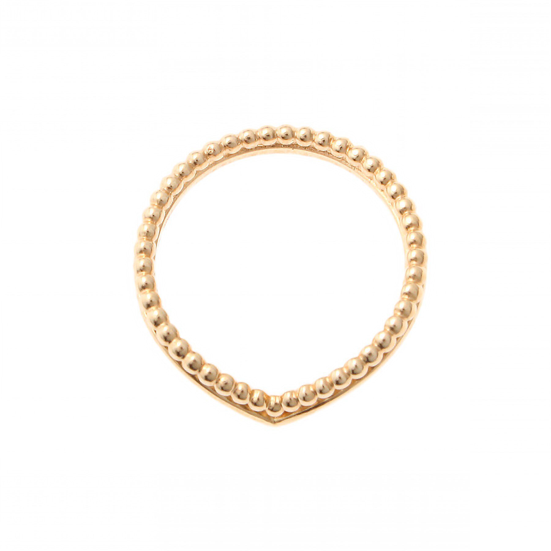 COCOSHNIK「K10平甲&times;丸玉Ｖ字 リング」|リング|