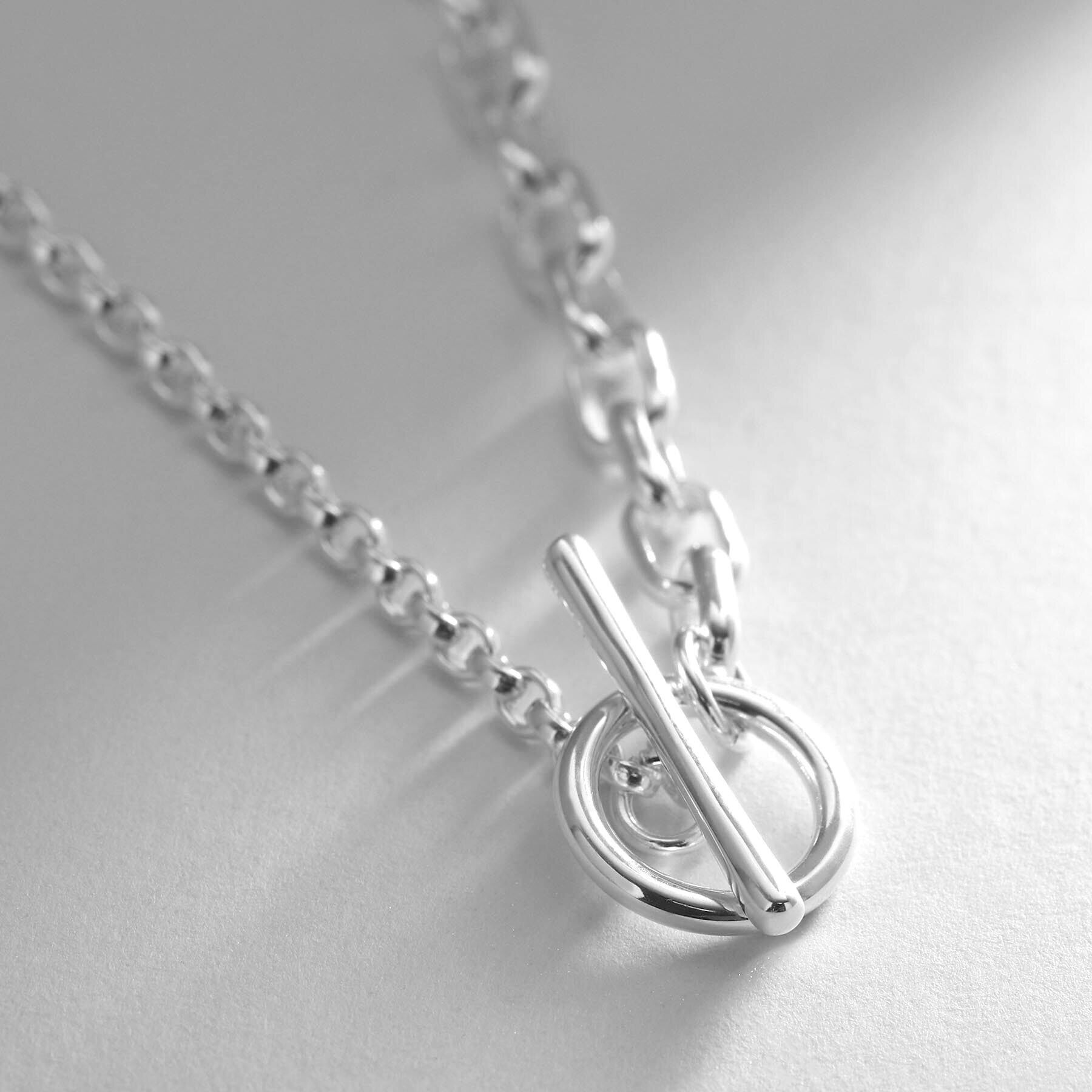 COCOSHNIK ONKITSCH「シルバー ミックスネックレス ドームチェーンマンテルネックレス」|ネックレス|