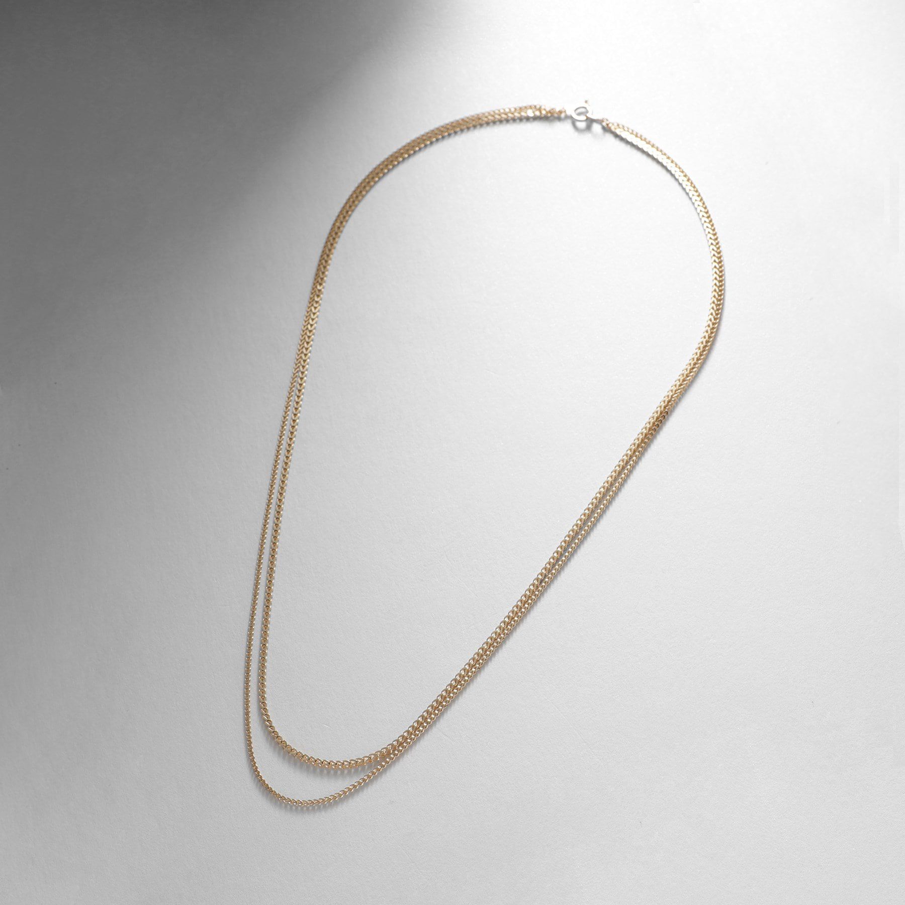 COCOSHNIK「K10ライトフランコドレープ ネックレス」|ネックレス|