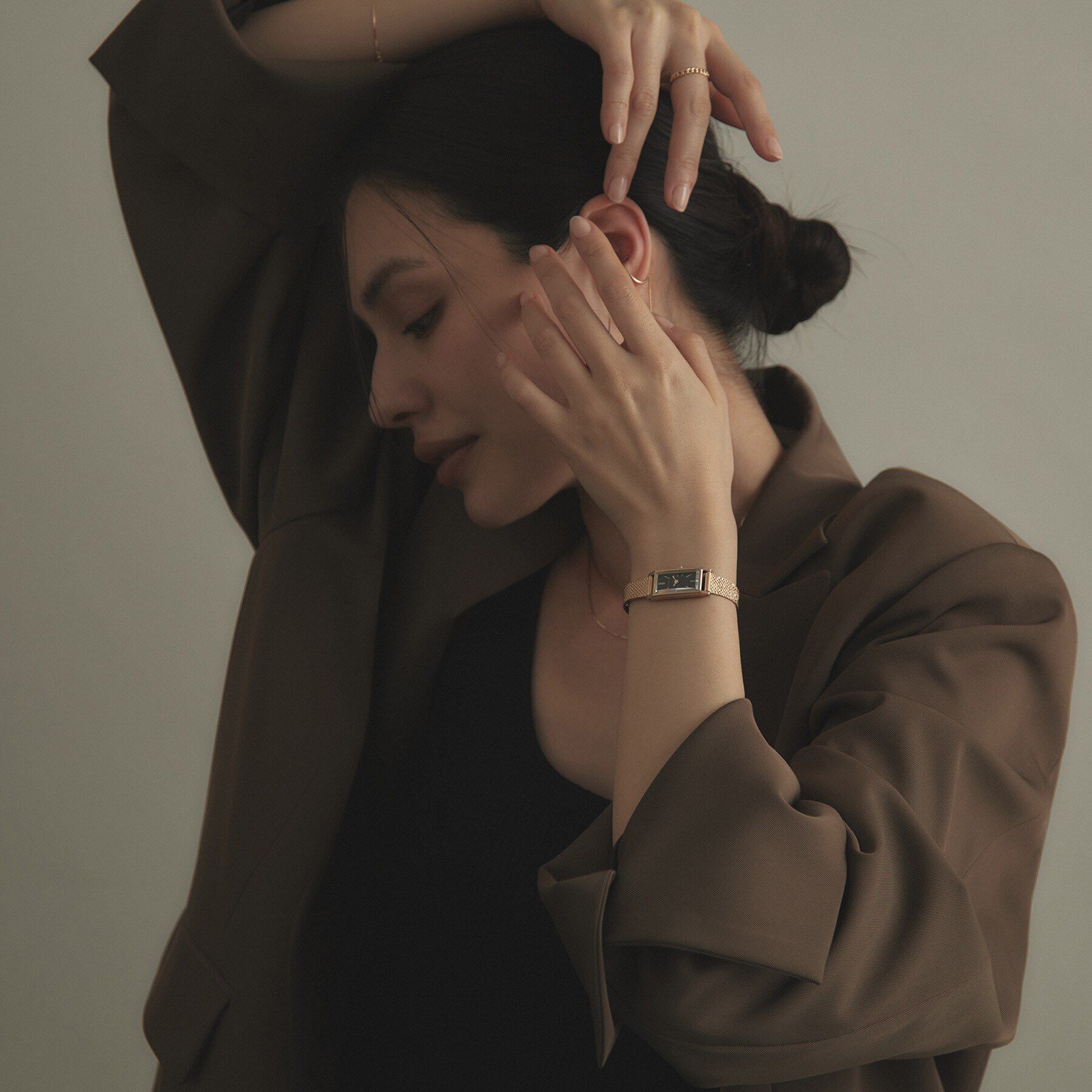 COCOSHNIK「RG Kii:別注モデルスクエア チェンジャブルバンドウォッチ（ブラック）」|腕時計|