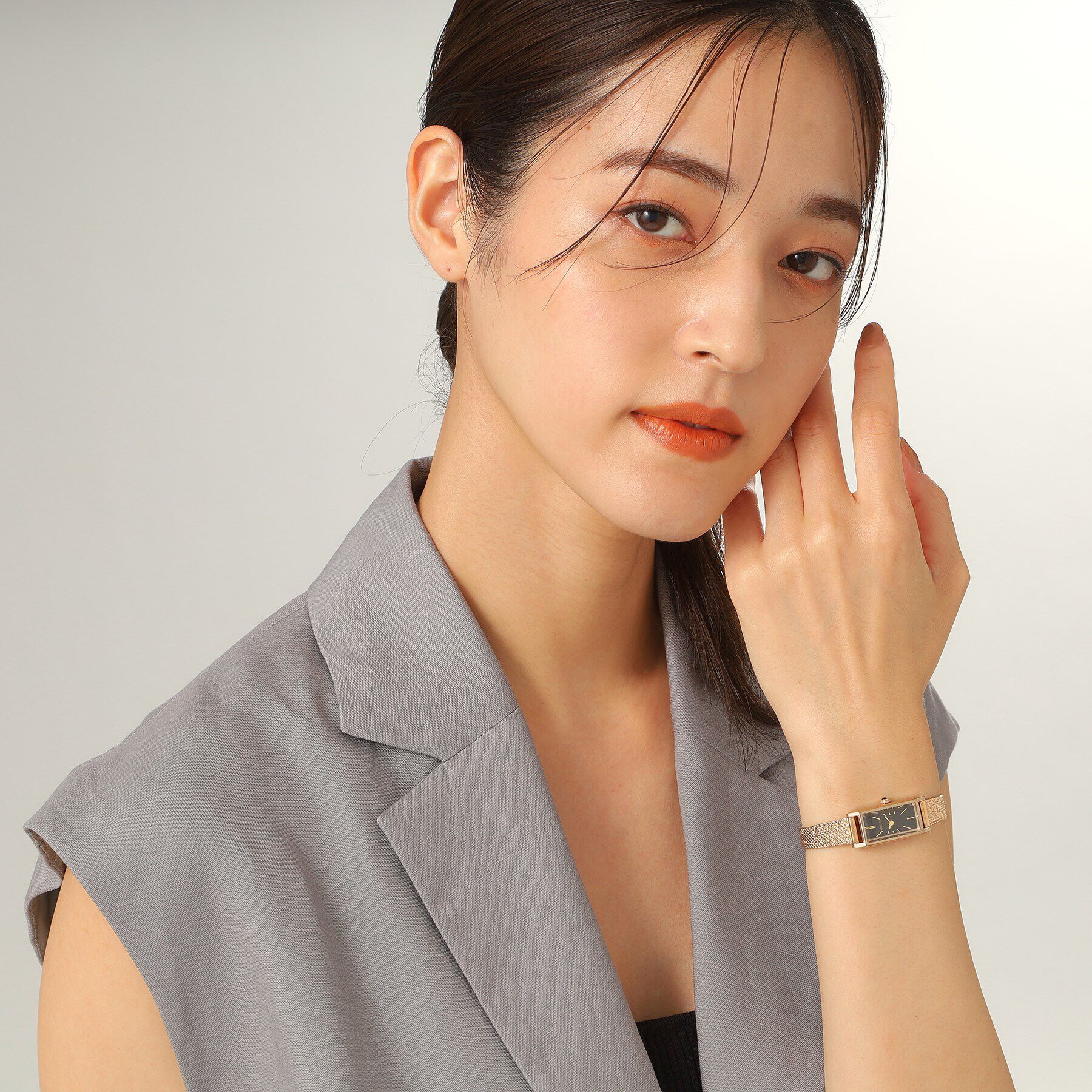 COCOSHNIK「RG Kii:別注モデルスクエア チェンジャブルバンドウォッチ（ブラック）」|腕時計|