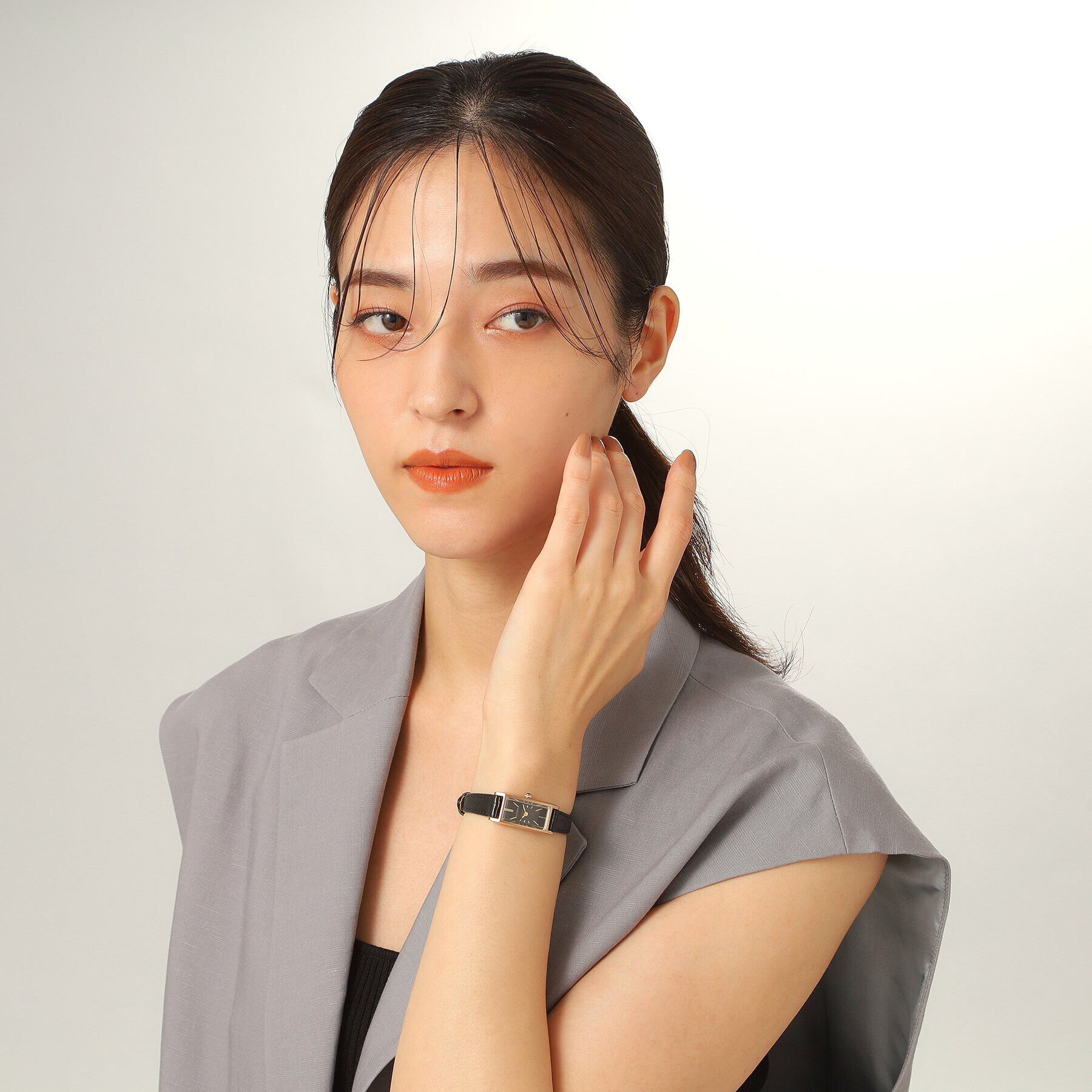 COCOSHNIK「RG Kii:別注モデルスクエア チェンジャブルバンドウォッチ（ブラック）」|腕時計|