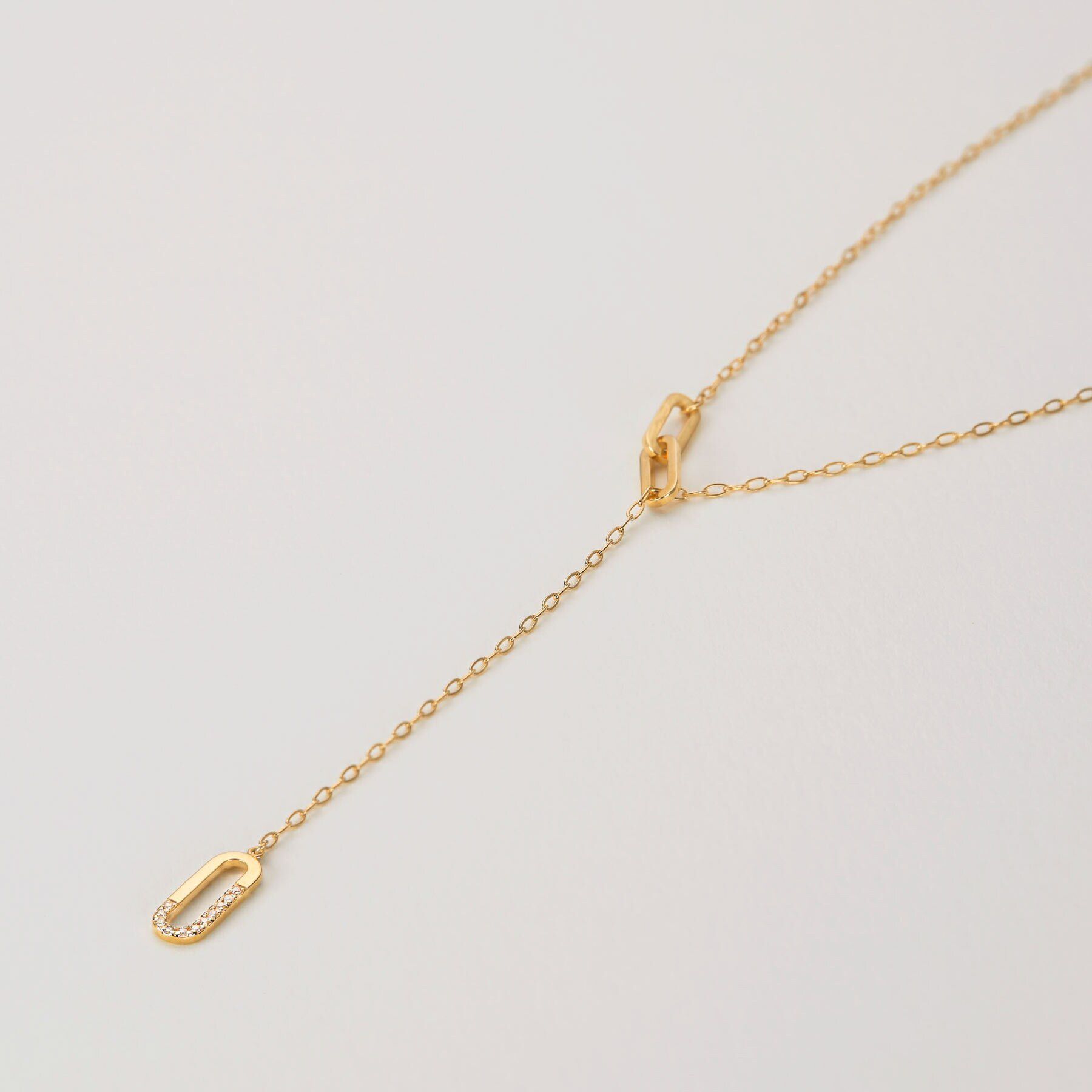 COCOSHNIK「K10ダイヤモンド ケーブルチェーンモチーフY ネックレス」|ネックレス|