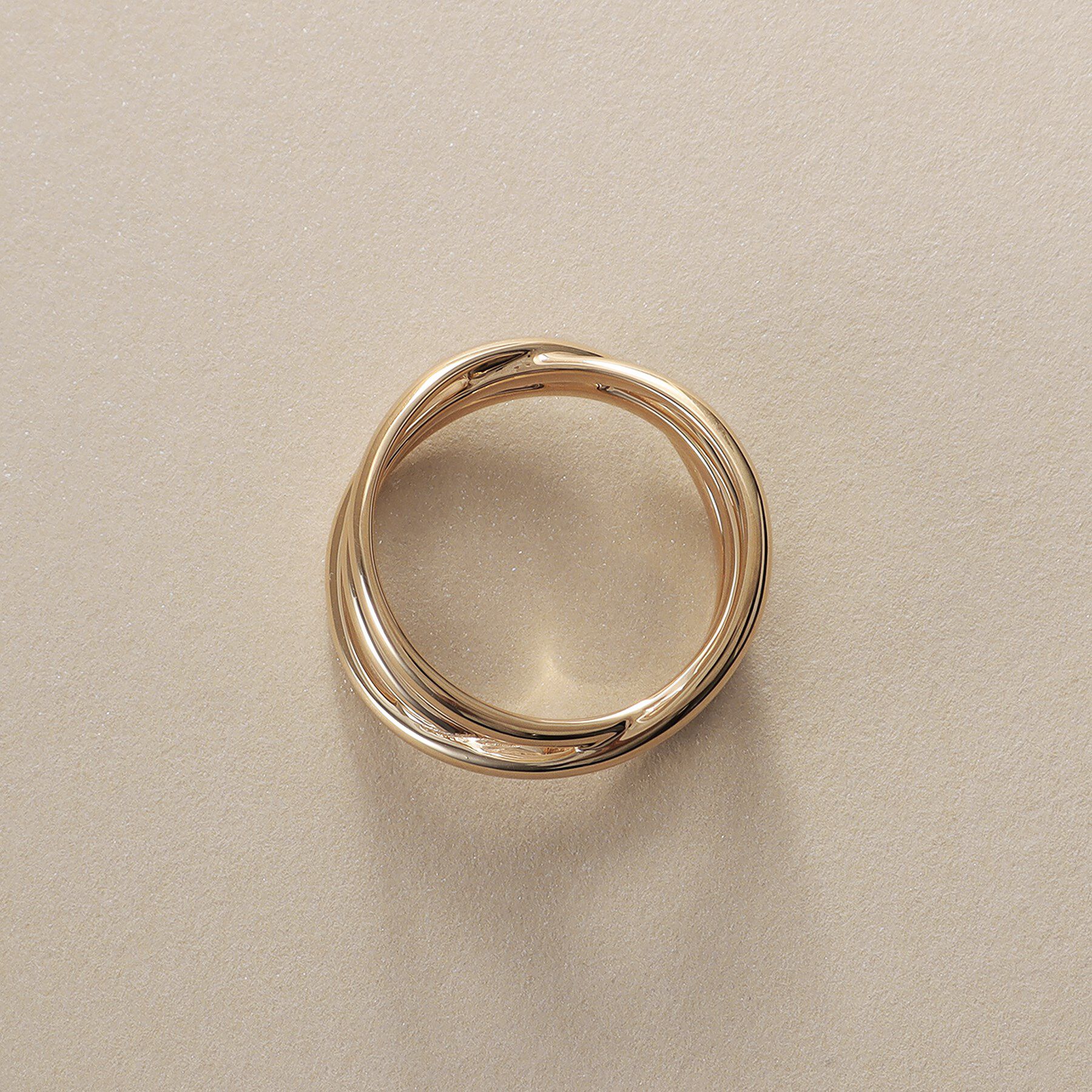 COCOSHNIK「K10アシンメクロスライン リング」|リング|