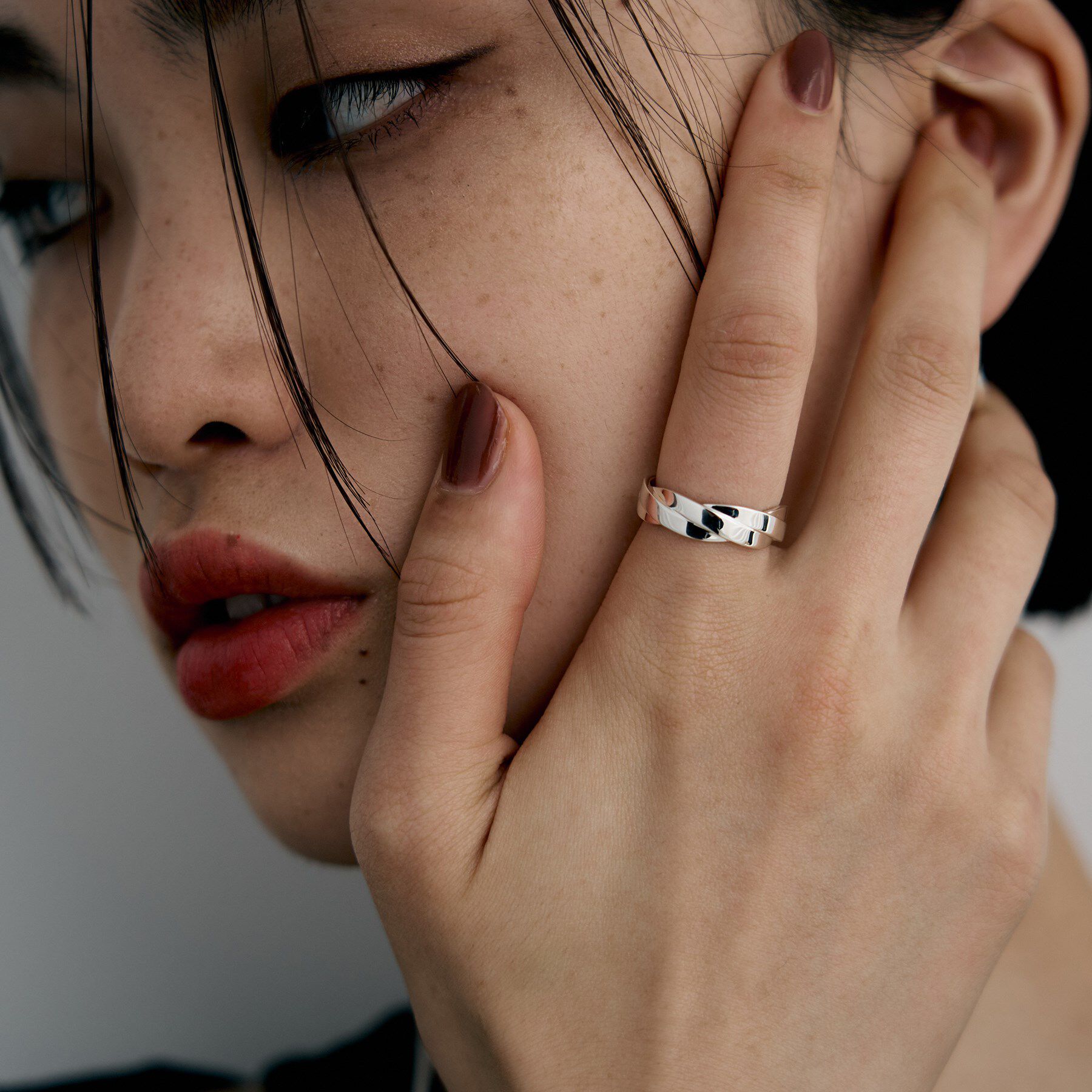 COCOSHNIK ONKITSCH「シルバー フラットブレイドリング」|リング|