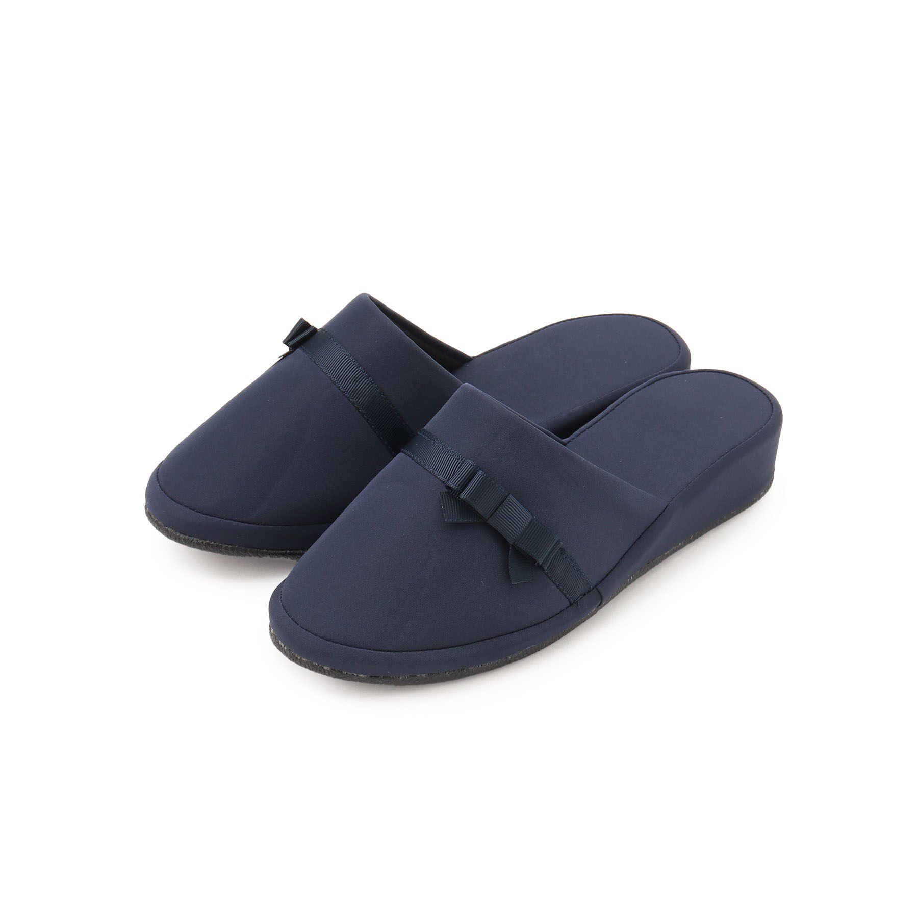 SHOO･LA･RUE「巾着トート付きヒールスリッパ」|ルームシューズ|