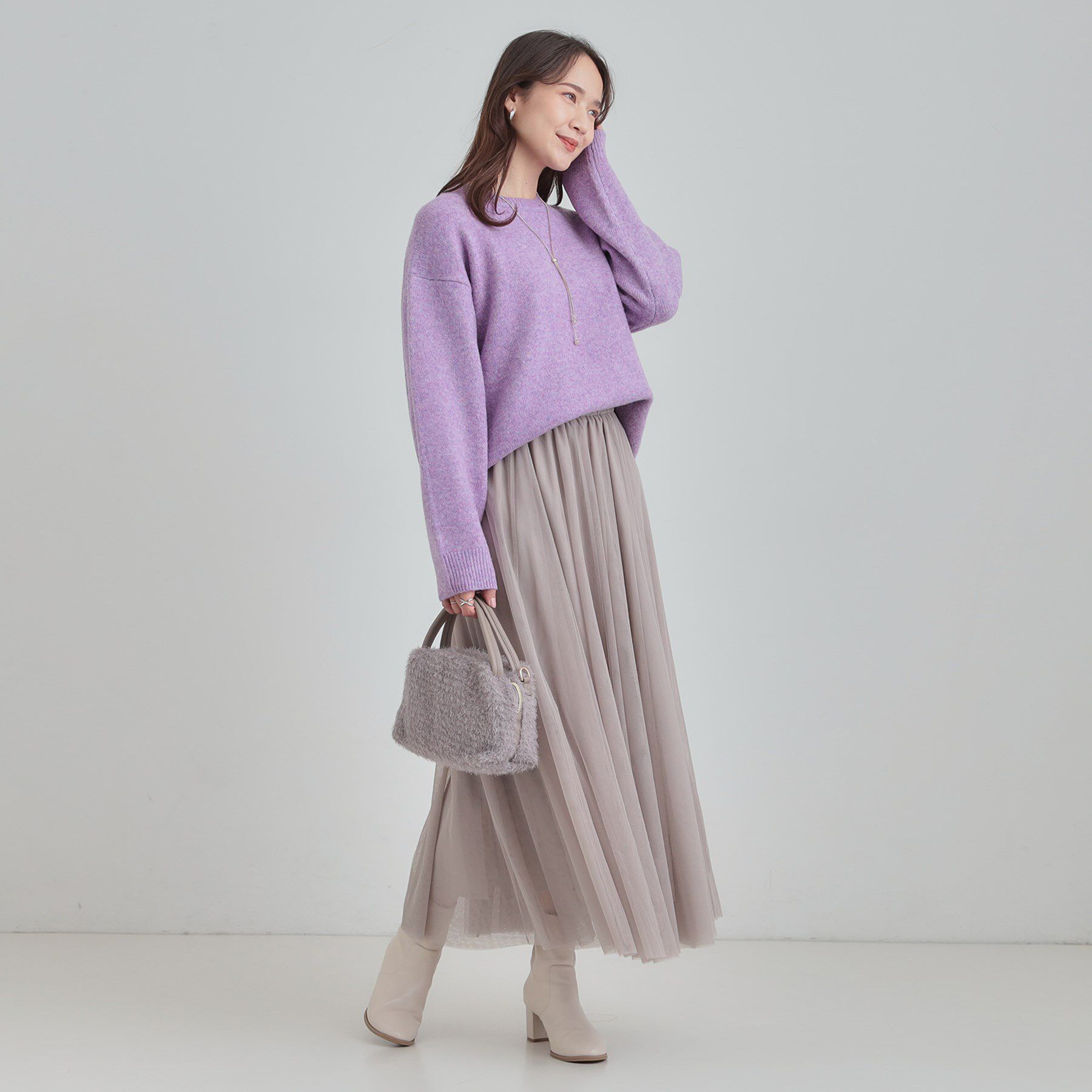 SHOO･LA･RUE「【洗濯機可/S-LL】色違いで欲しくなる ふんわりゆるニット」|ニット・セーター|